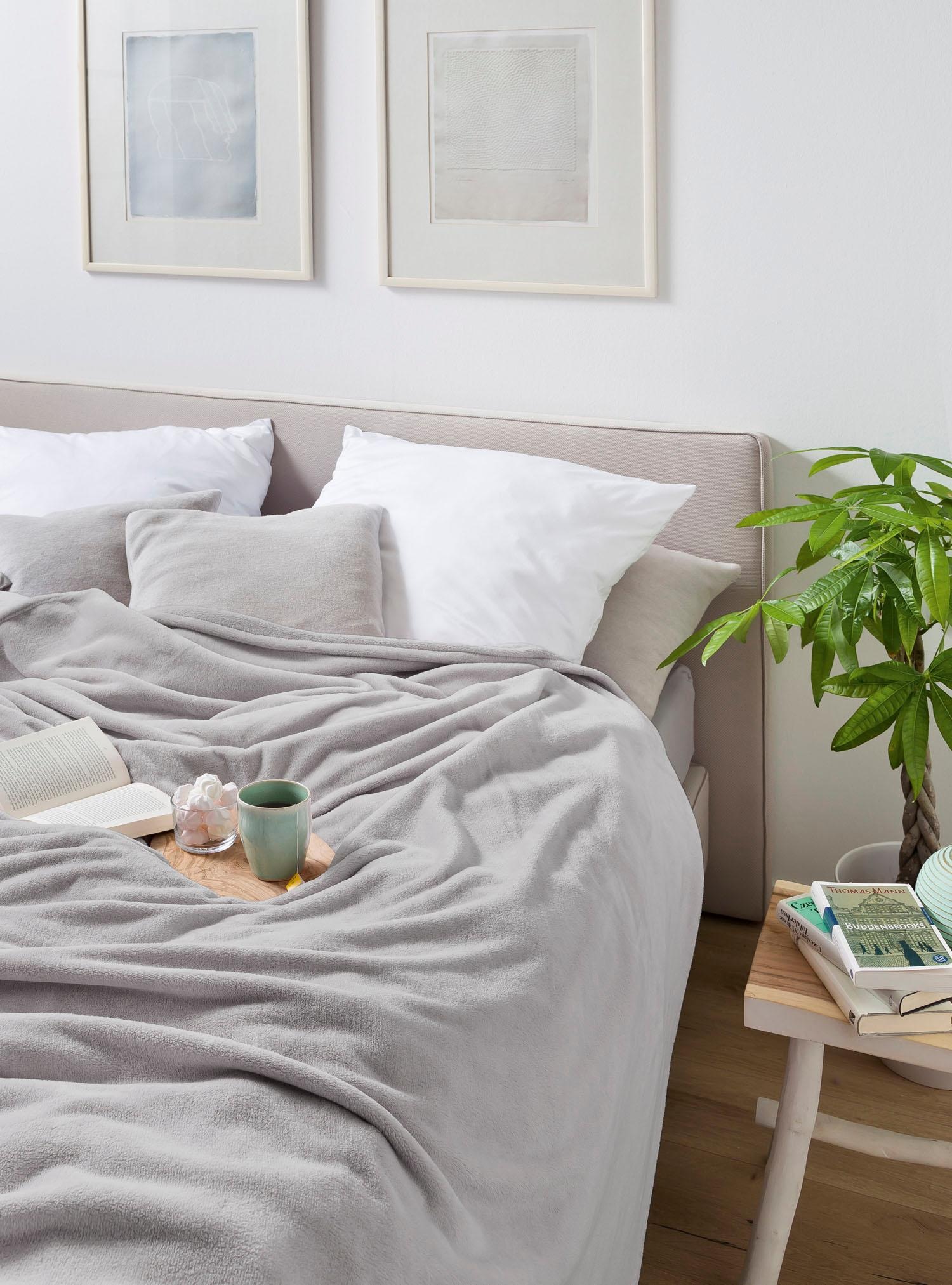 Biederlack Wohndecke "King Fleece" leicht, Kuscheldecke