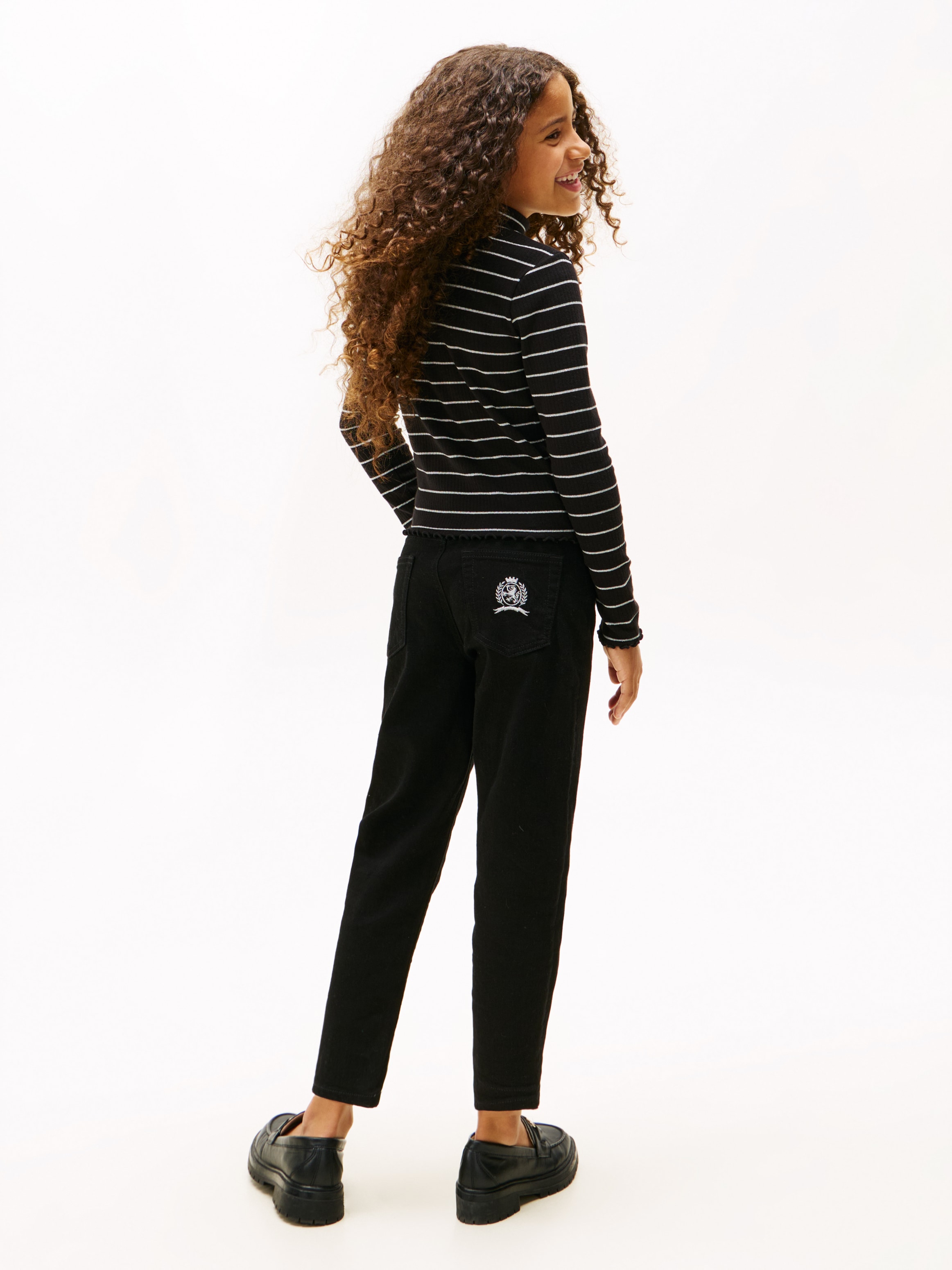 Tommy Hilfiger Langarmshirt »SPARKLE STRIPE MOCK NECK L/S« Kinder bis 16 Jahre