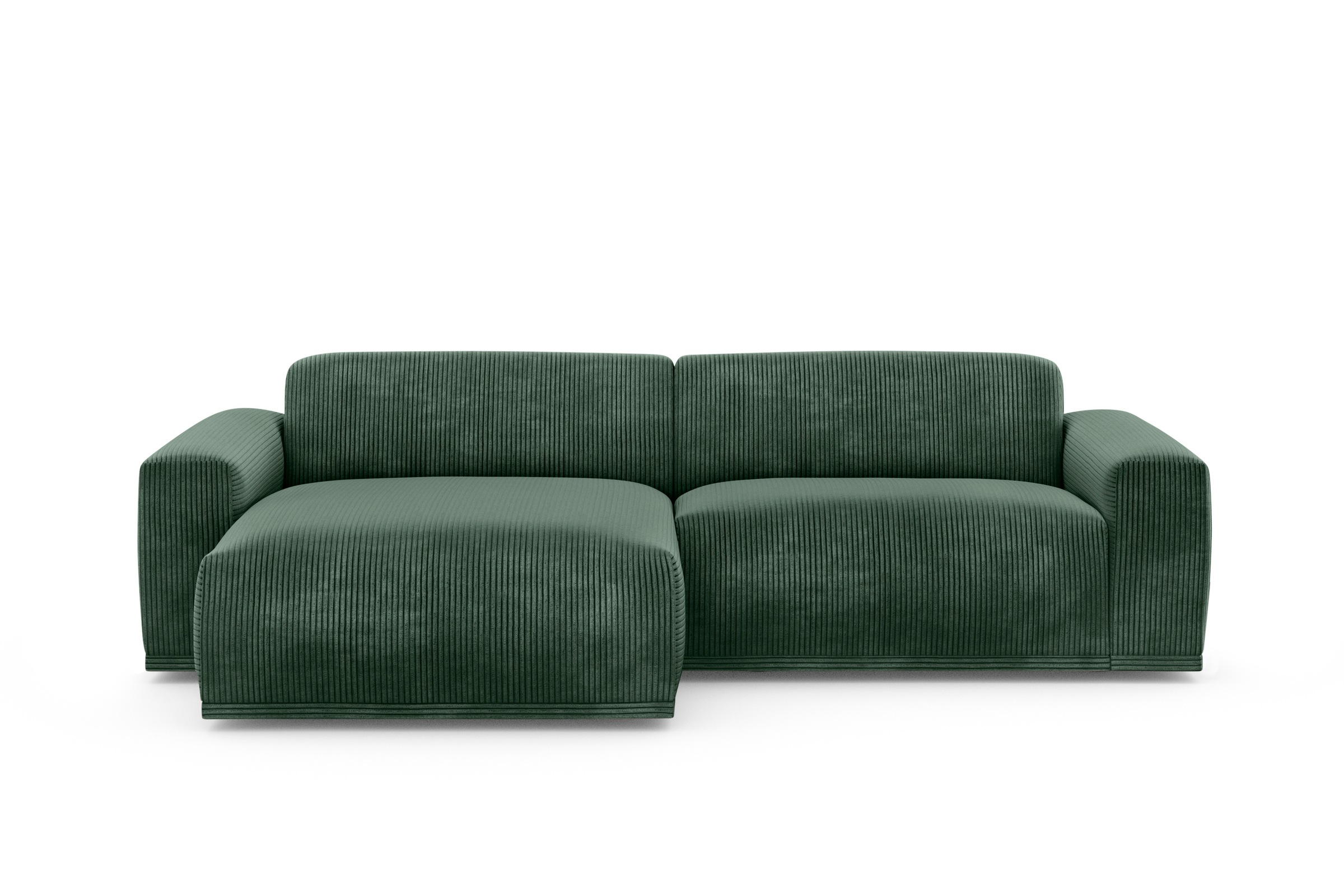 TRENDMANUFAKTUR Ecksofa »Braga, mit hochwertigem Kaltschaum, L-Form, in Cord erhältlich«, (2 St.), modernes Sofa, Couch mit hohem Sitzkomfort, 255/72/160 cm (B/H/T)