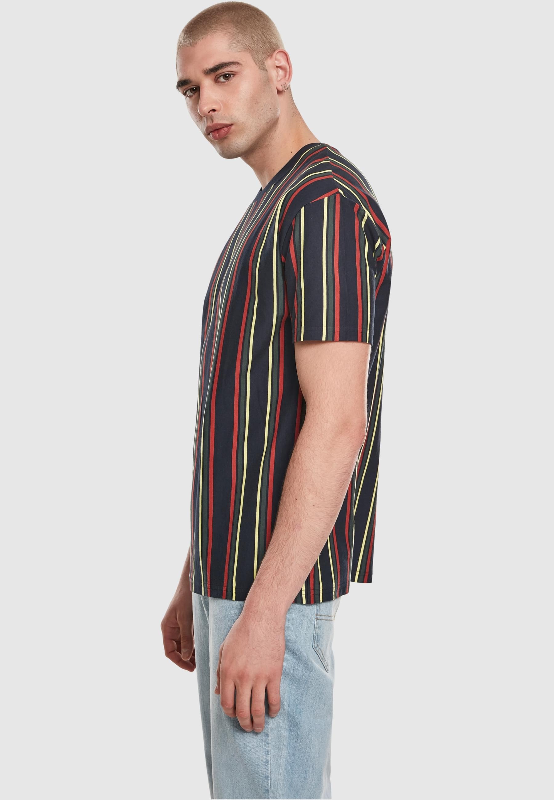 URBAN CLASSICS T-Shirt »Urban Classics Herren Printed Oversized Retro Stripe Tee«