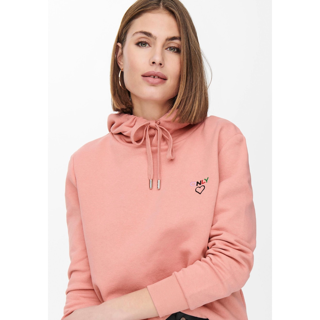 Damenmode Shirts & Sweatshirts Only Kapuzensweatshirt »ONLNOOMI L/S LOGO HOOD« rosé