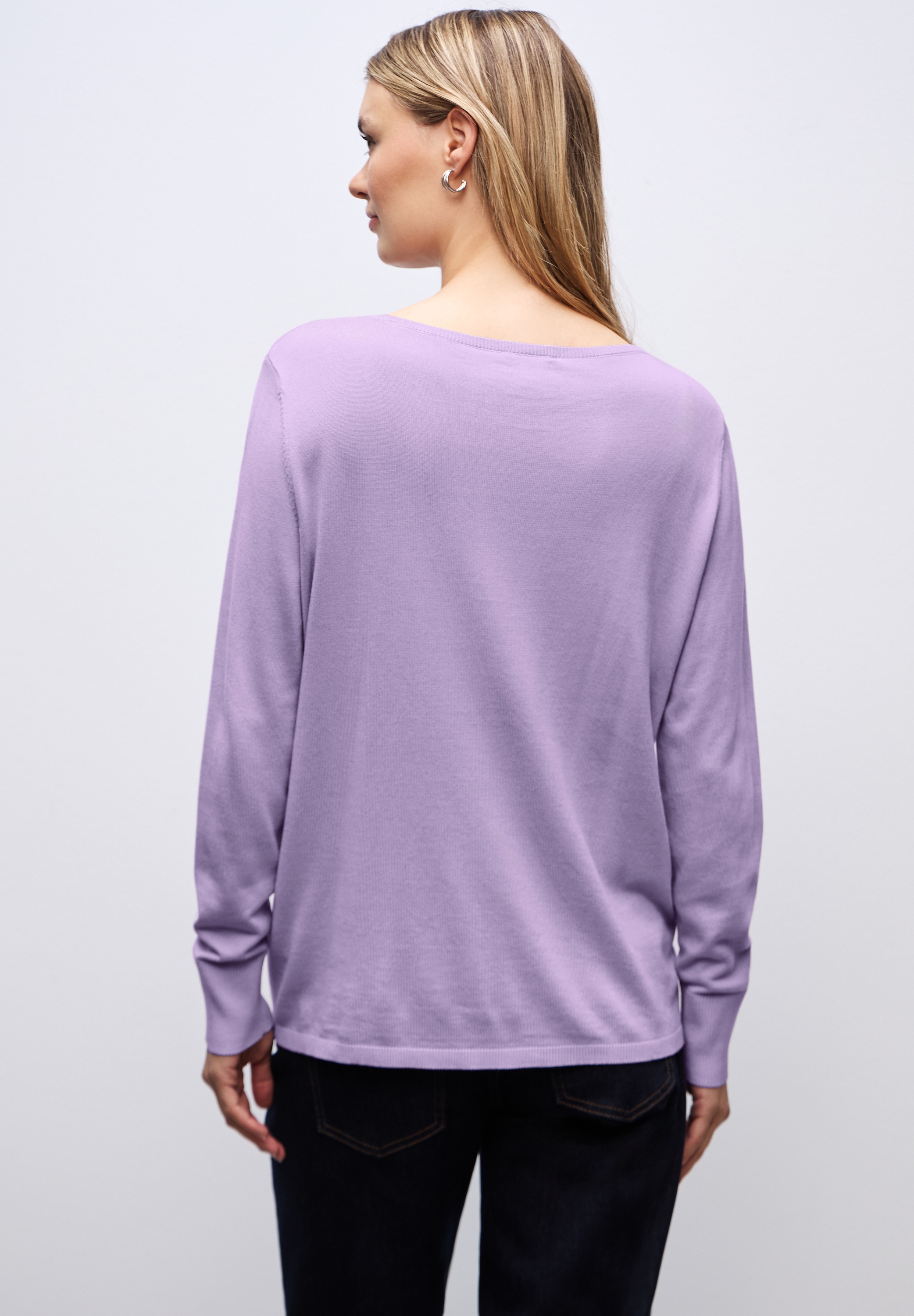 STREET ONE Strickpullover aus elastischem Materialmix