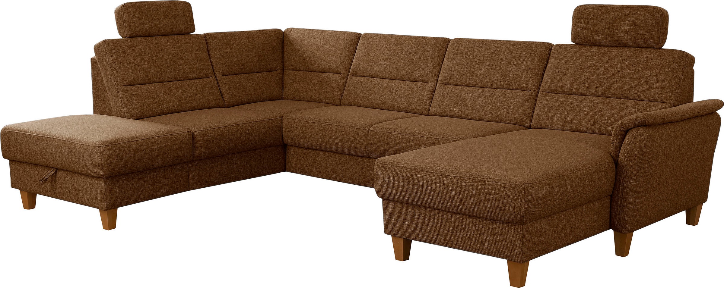 Home Affaire Palmera Wohnlandschaft U-Form Messing 308cm 8