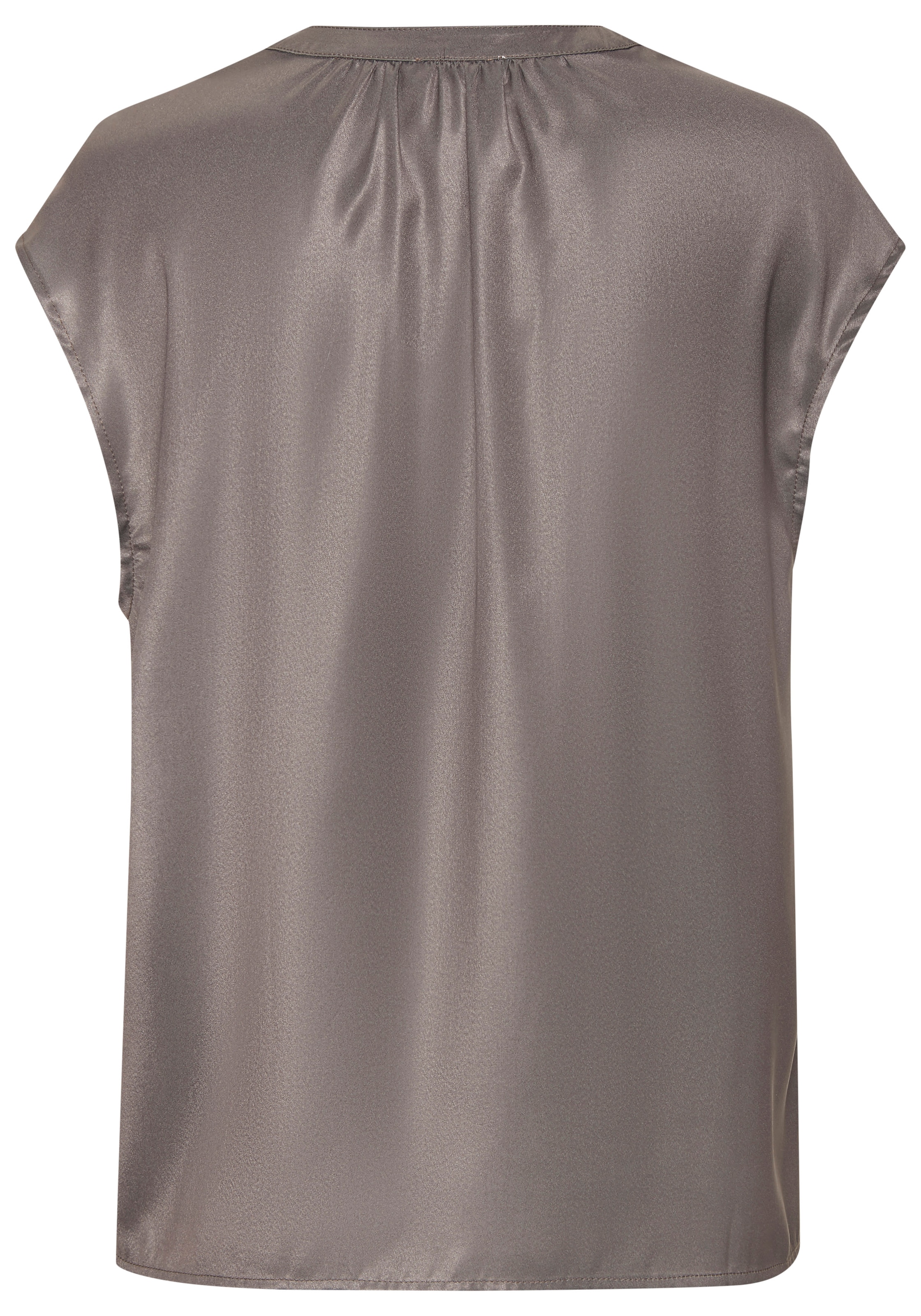 LASCANA Satinbluse mit kurzen Ärmeln, Bluse mit halber Knopfleiste, festlich-elegant