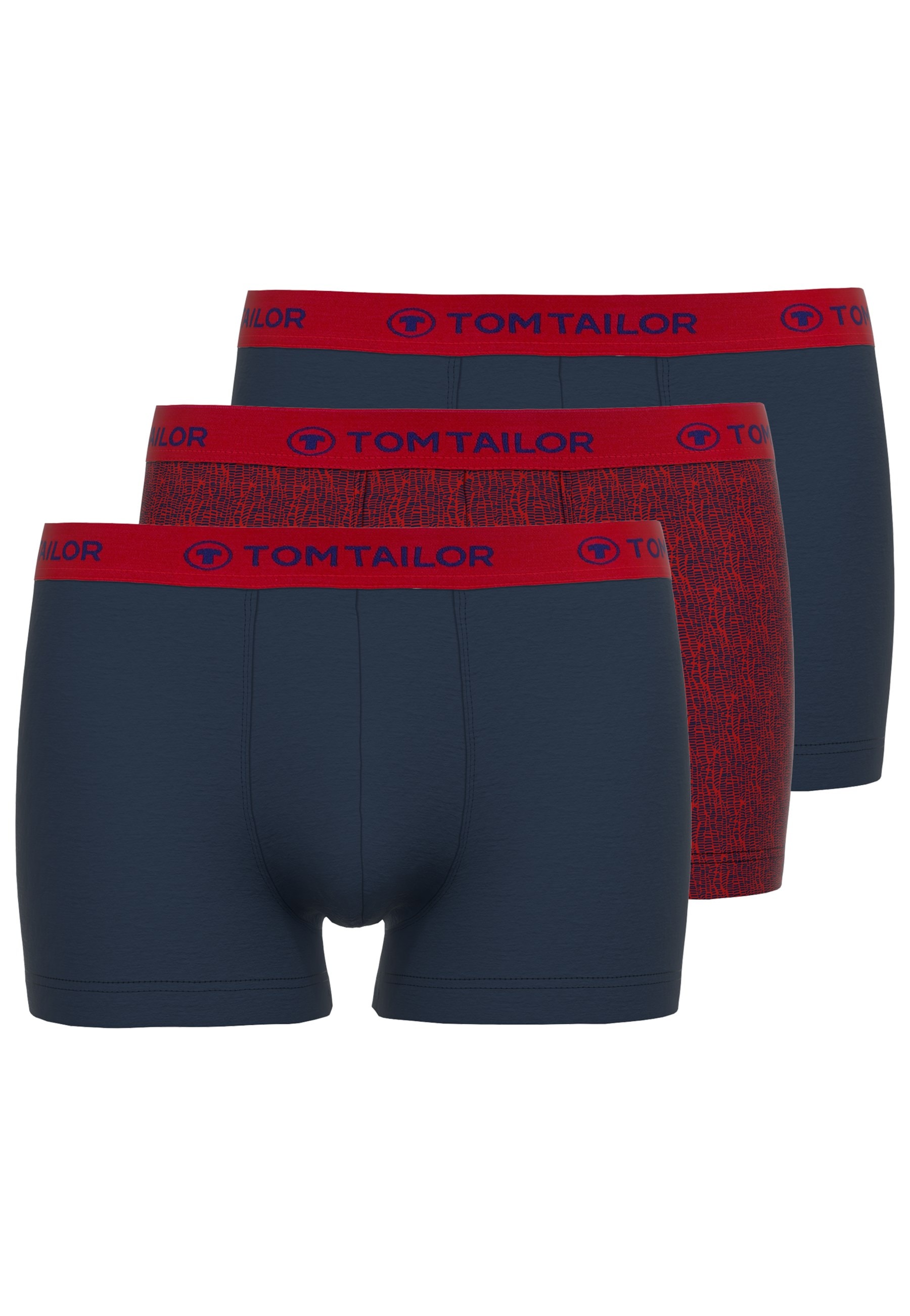 TOM TAILOR Boxershorts, (3er Pack), mit Logobund