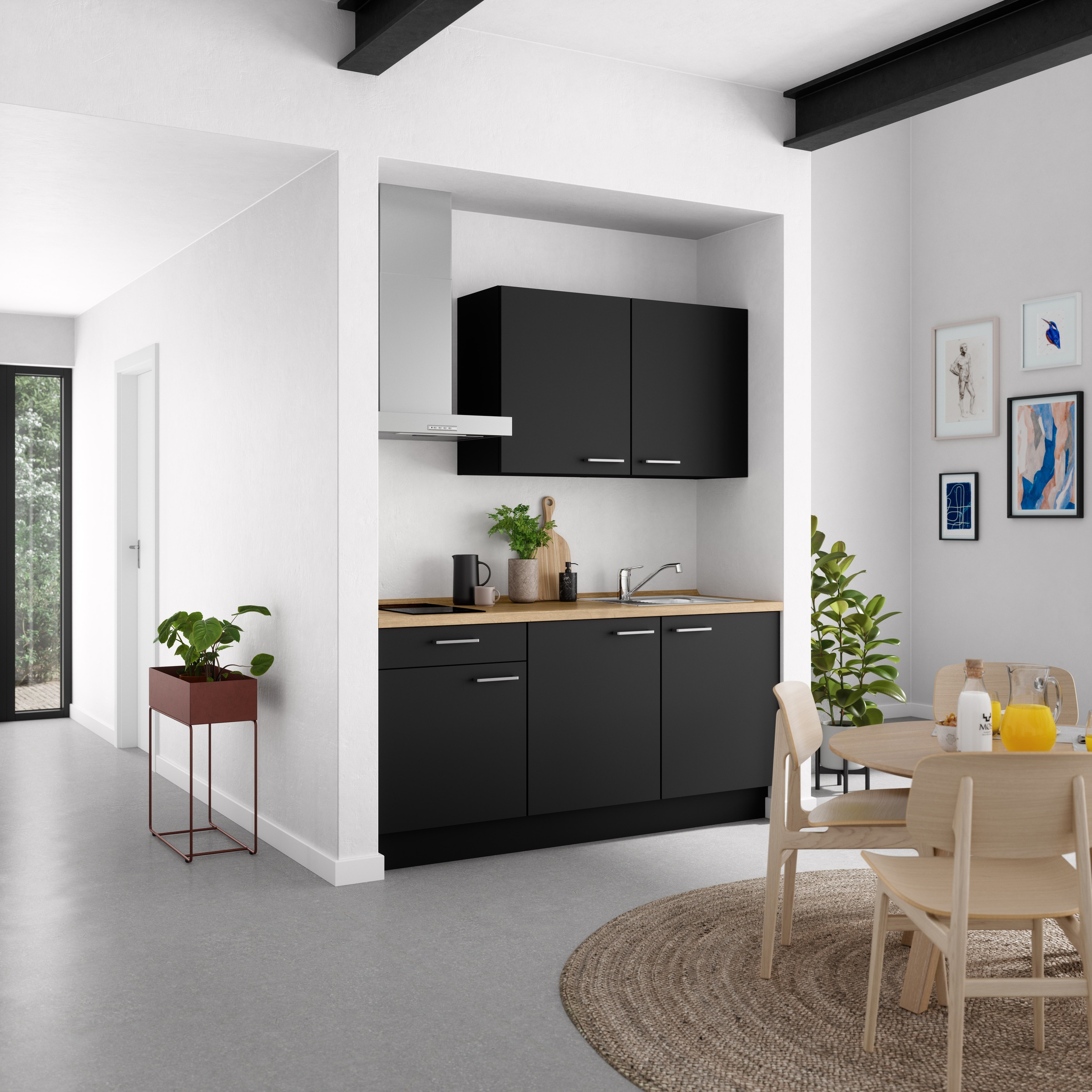 nobilia® Küchenzeile »"Touch I"«, vormontiert, Ausrichtung wählbar, Breite 180 cm, wahlw. mit E-Geräten