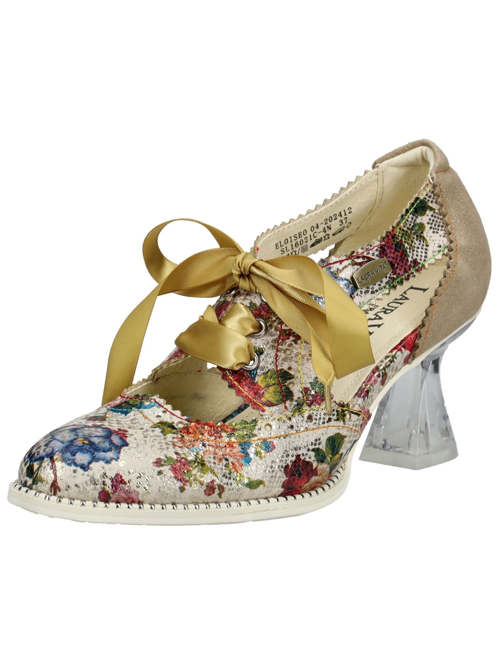 LAURA VITA Schnürpumps "LAURA VITA Pumps Leder/Textil" günstig online kaufen