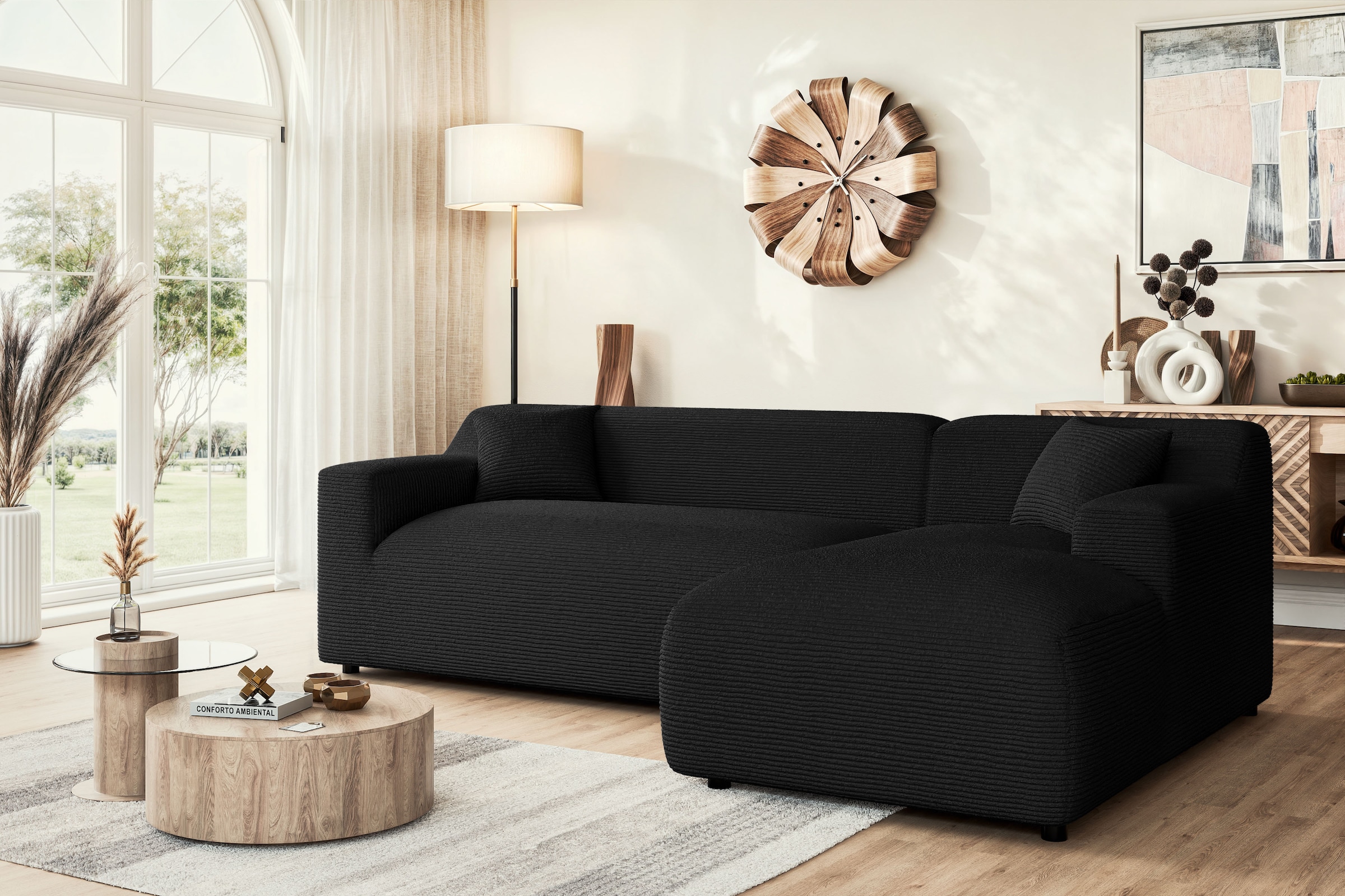 Home affaire Ecksofa "LILLIANA Designsofa, L-Form mit Recamiere rechts/link günstig online kaufen