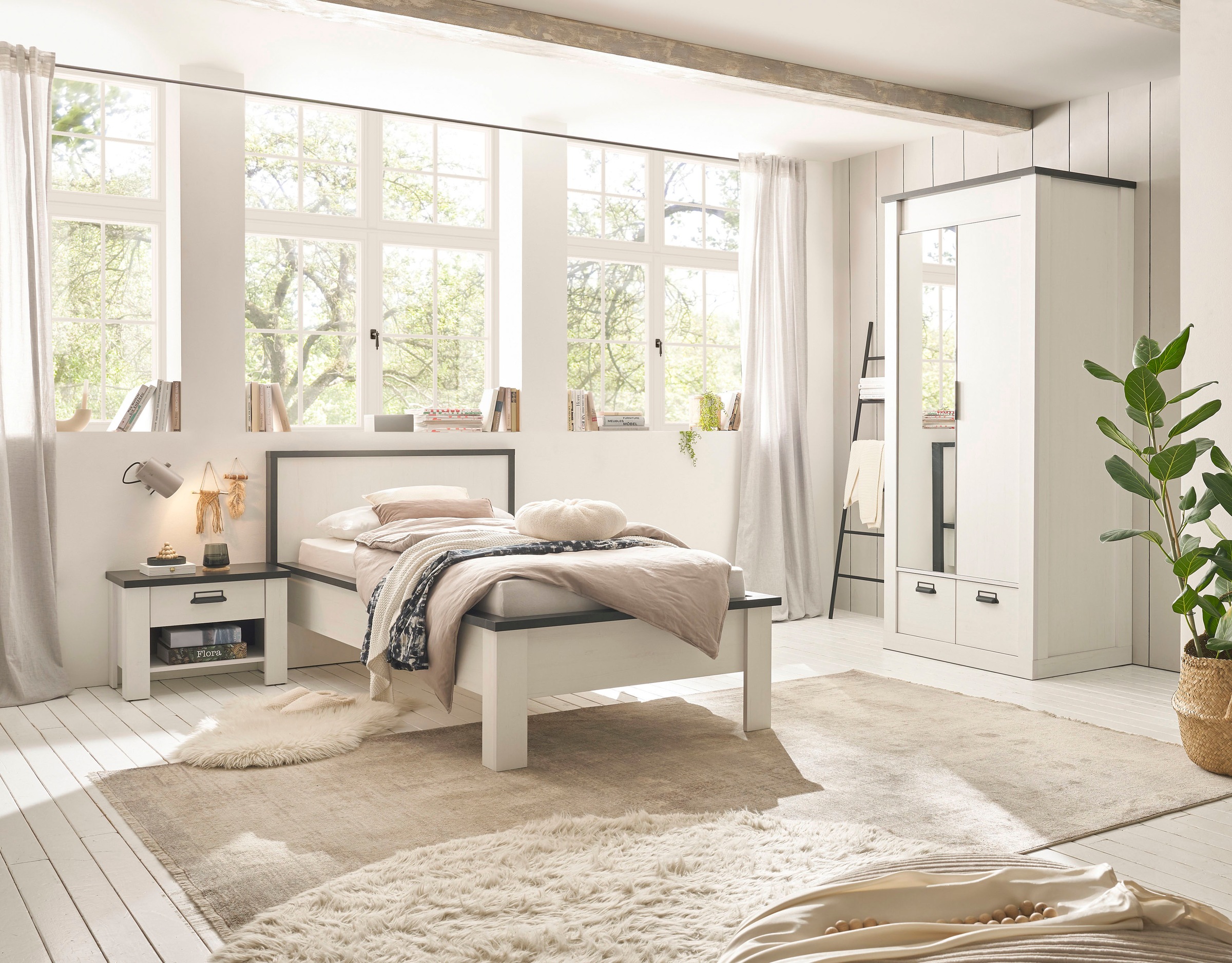 Home affaire Schlafzimmer-Set "SHERWOOD" 3 Stk. tlg. Liegefläche 90x200cm, günstig online kaufen