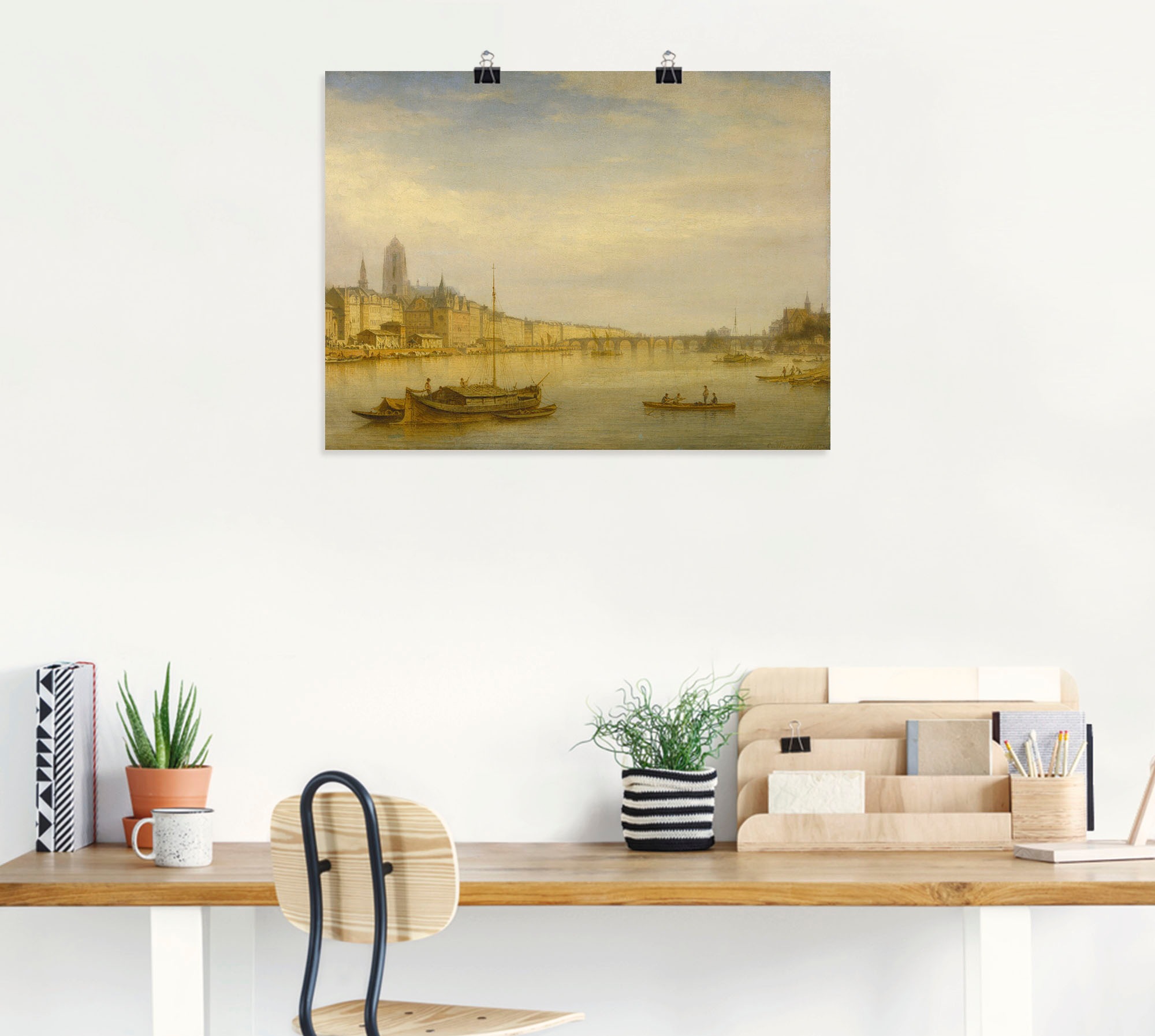 Artland Wandbild »Frankfurt am Main Ansicht von Westen aus«, Europa, (1 St.), als Leinwandbild, Wandaufkleber oder Poster in versch. Größen