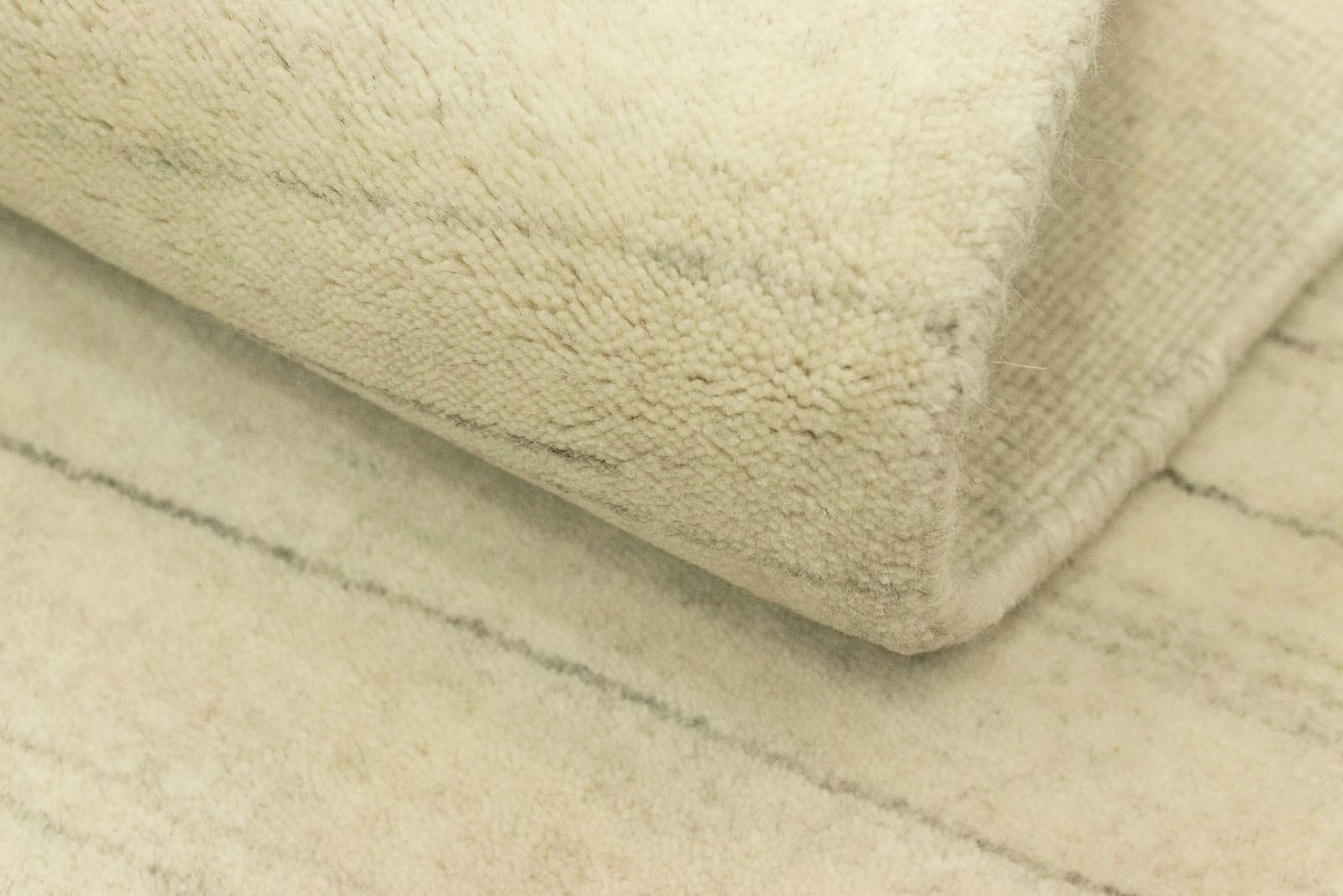 morgenland Wollteppich »Loribaft Teppich handgewebt naturweiß«, rechteckig, Kurzflor