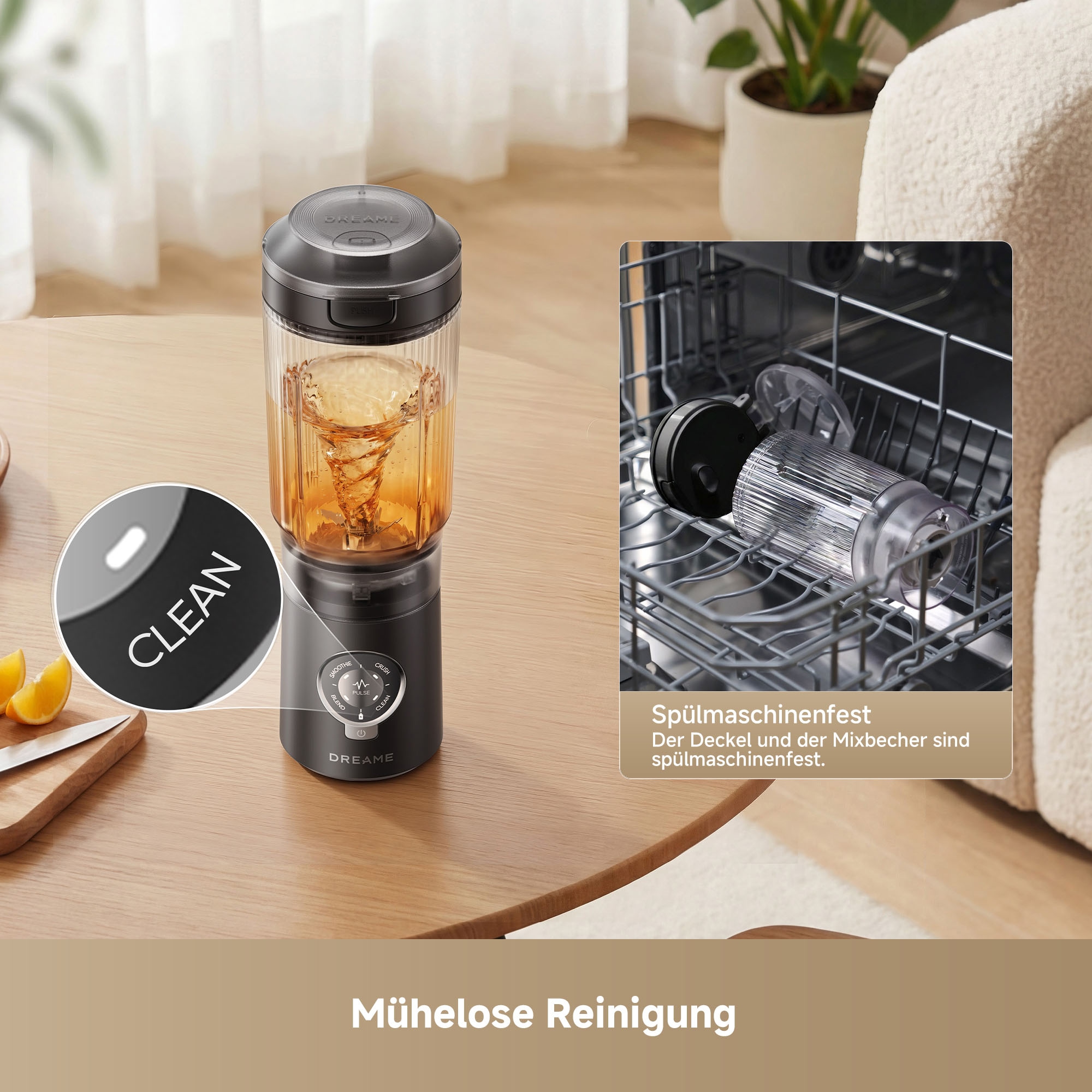 Dreame Akku-Smoothie-Maker »PortFresh Portable Blender« 120 W USB-C, Akku, kompakt, mobil