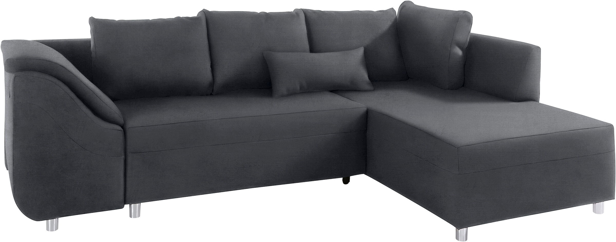 COLLECTION AB Ecksofa »Sally L-Form, B: 256 cm« 1 Zierkissen, optional Bettfunktion & Bettkasten