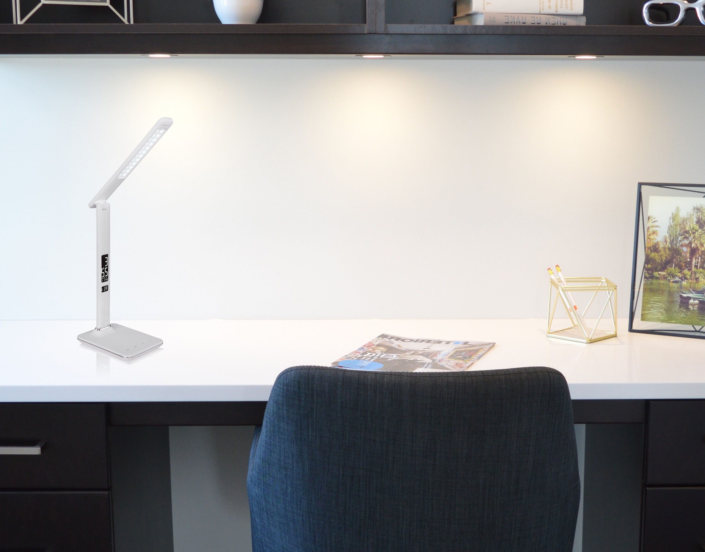 GLOBO LIGHTING LED Tischleuchte »TANNA«, Leuchtmittel LED-Modul | LED fest integriert, Tischlampe/Arbeitszimmer/Bürotischleuchte/weiß
