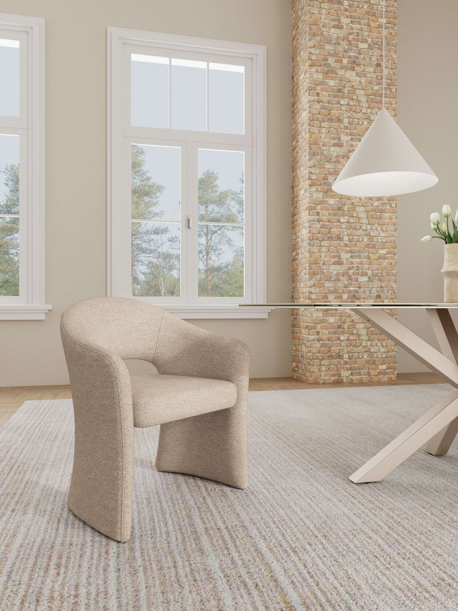 ACTONA GROUP Esszimmerstuhl »Polsterstuhl« () Stuhl mit Armlehne, height 80 cm