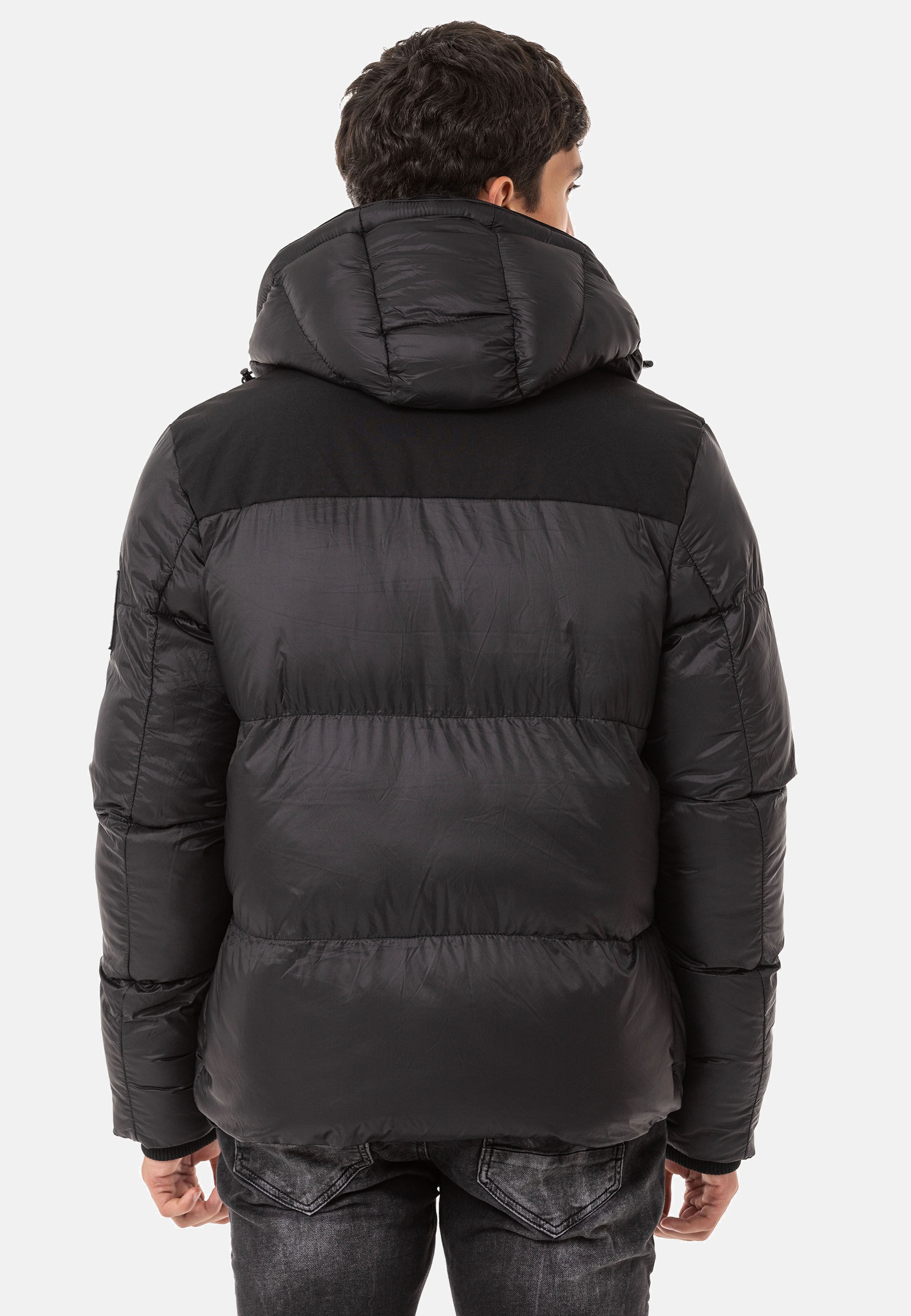 Cipo & Baxx Winterjacke »Jacke«, mit Kapuze, im Kontrast-Look