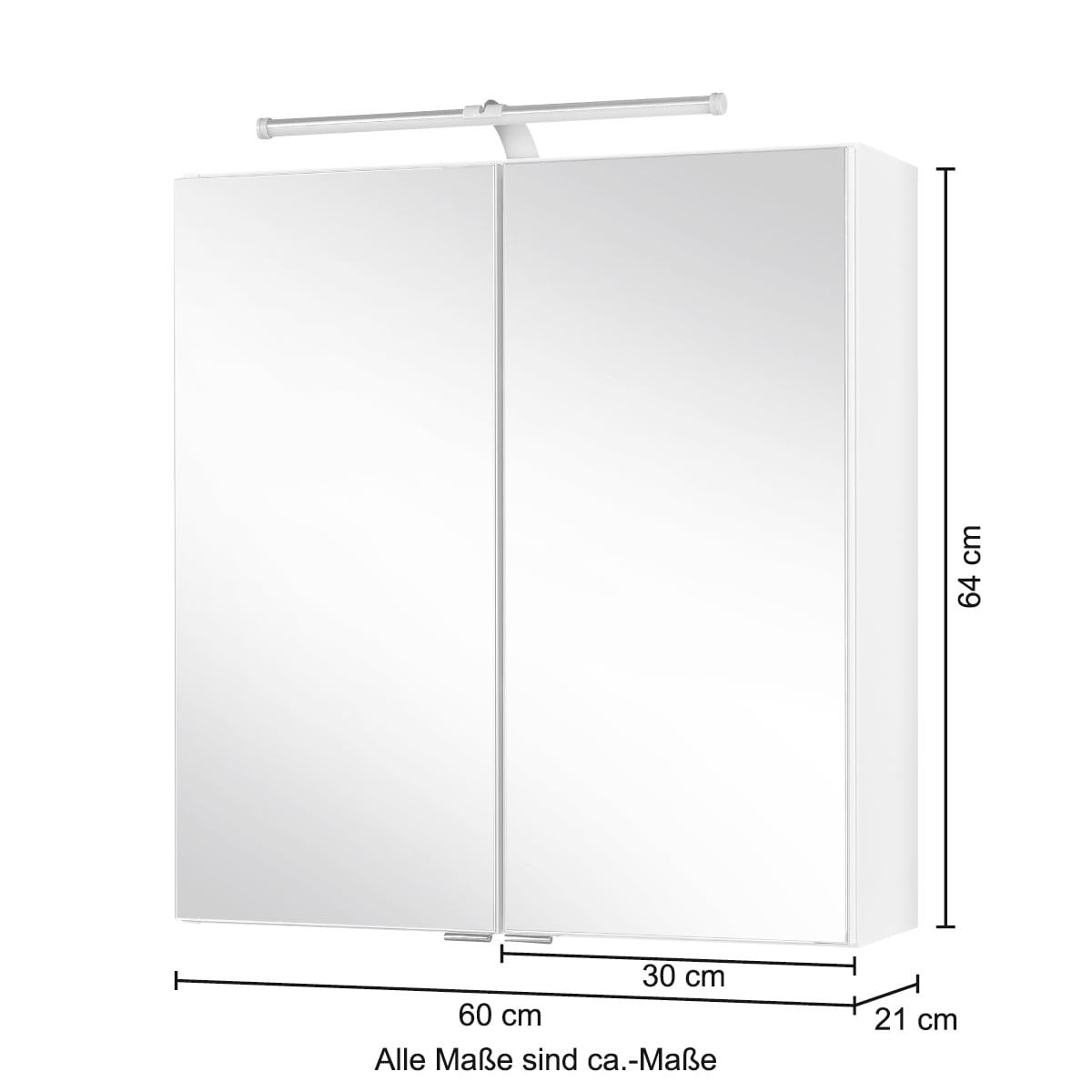 Spiegelschrank HELD Breite cm, mit kaufen MÖBEL | BAUR »Turin«, LED-Aufbauleuchte 60