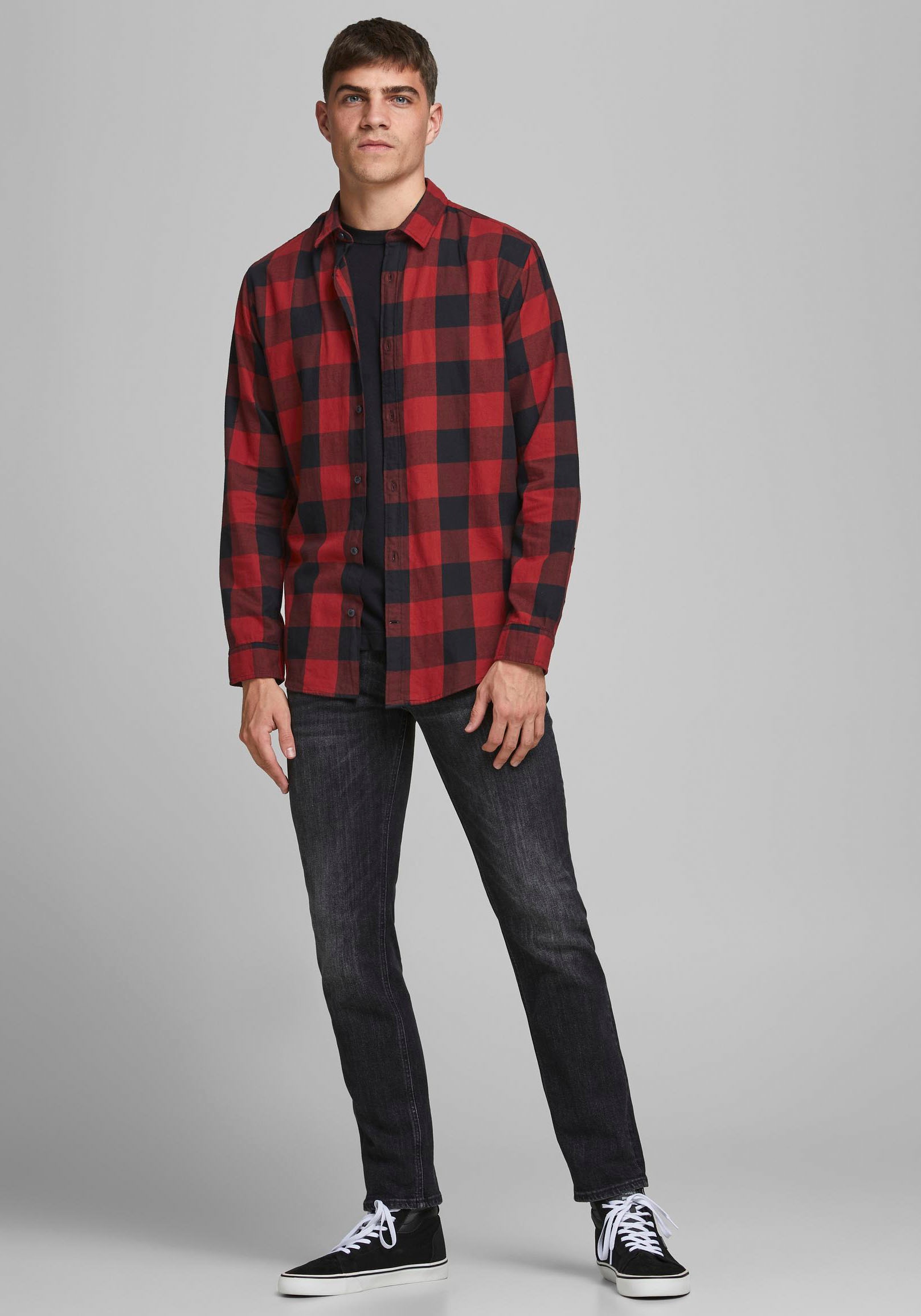 Jack & Jones Karohemd »JJ JJEGINGHAM TWILL SHIRT L/«