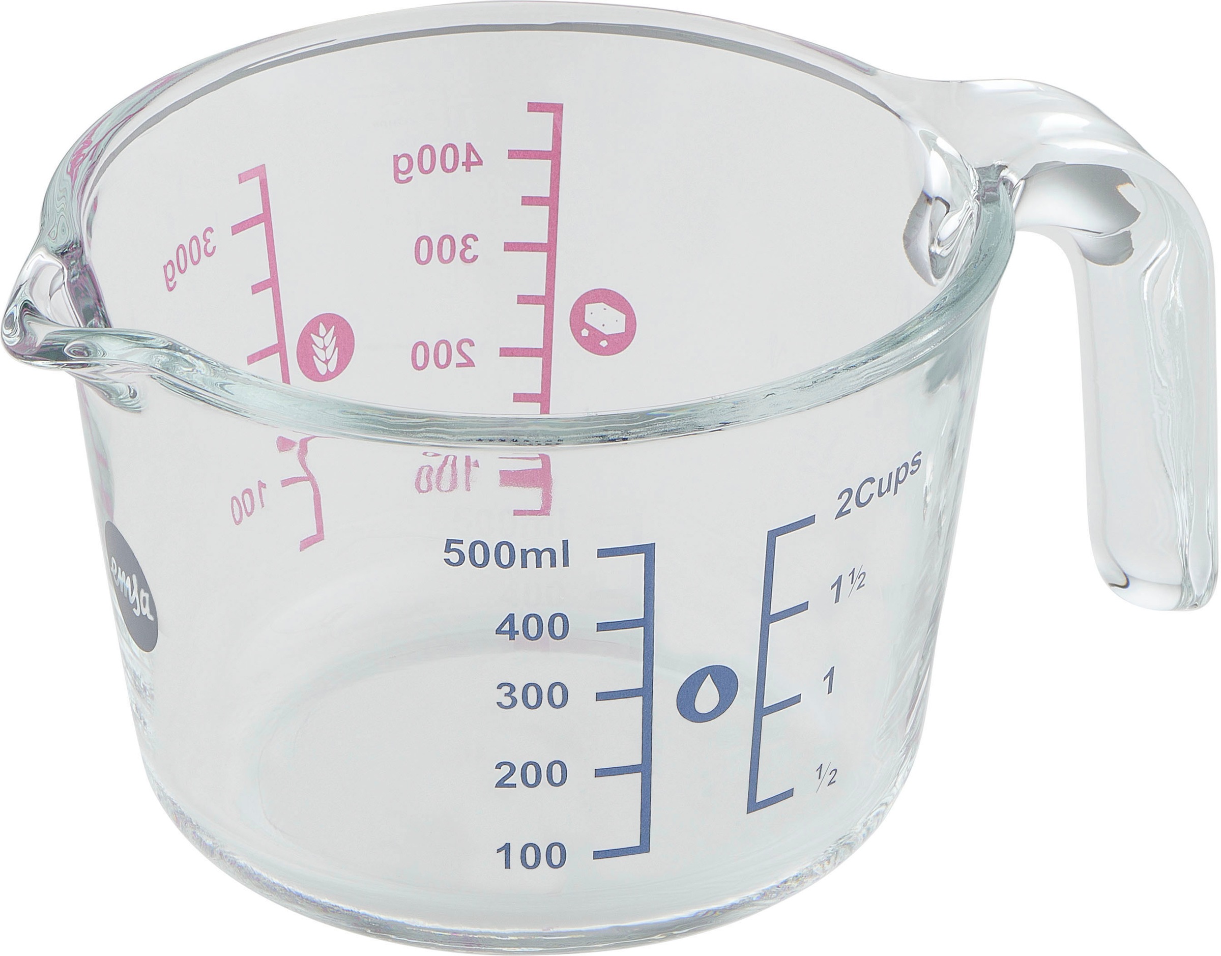 Emsa Messbecher "Prep&Bake" Glas 1 Stk. tlg. doppelte Skalierung f. feste & günstig online kaufen