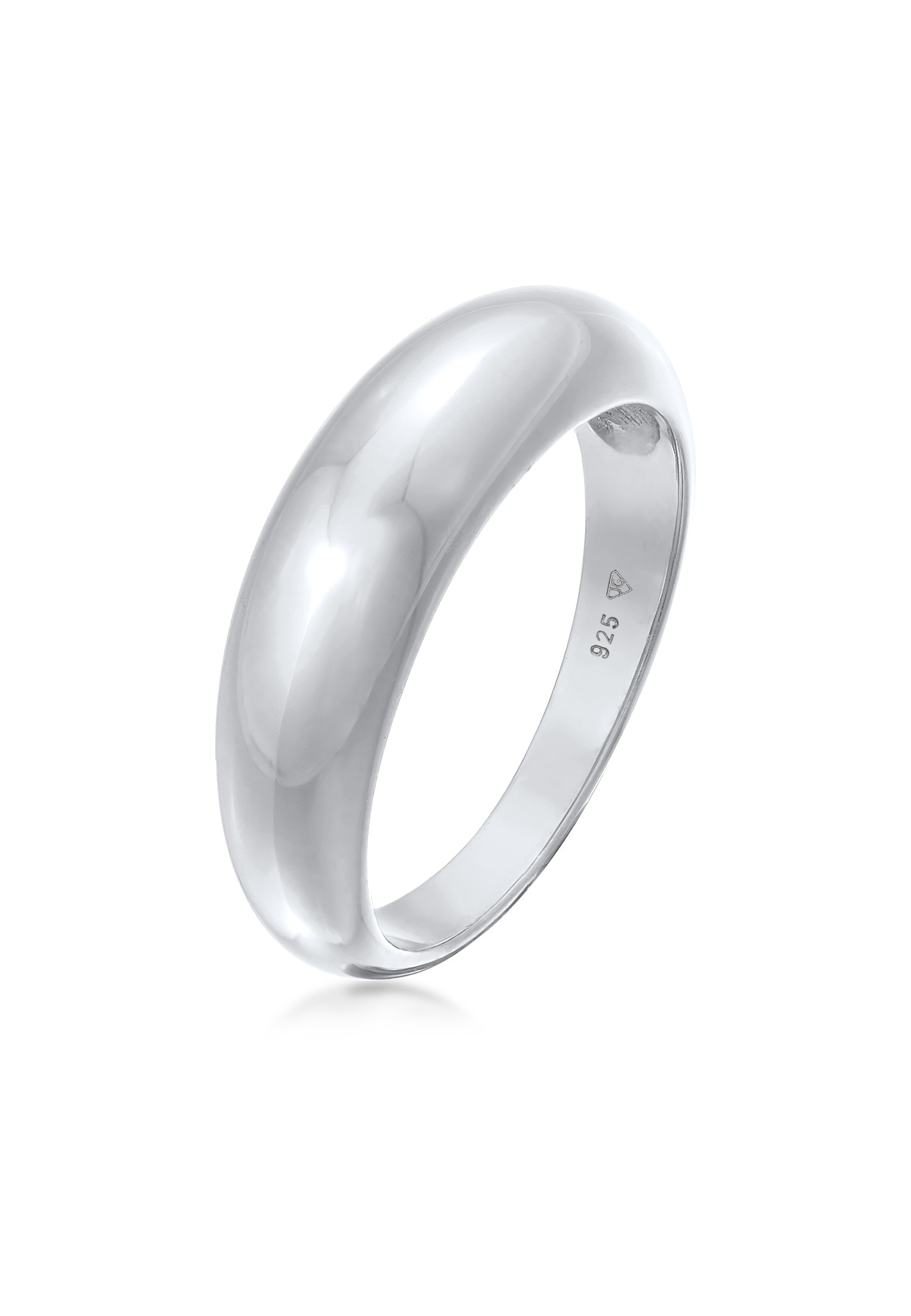 ELLI Damen Siegelring "Ring Bandring Stapelring 925er Silber", 60, ohne Stein, Silber 925 (Sterlingsilber), silber, Silber 925 (Sterlingsilber),