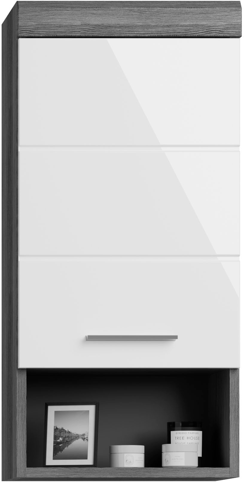 INOSIGN Badmöbel-Set »Siena, 5 teilig, bestehend aus:«, (Set, 5 St.), Hochschrank, WBU, Spiegel, Unterschrank, Hängeschrank