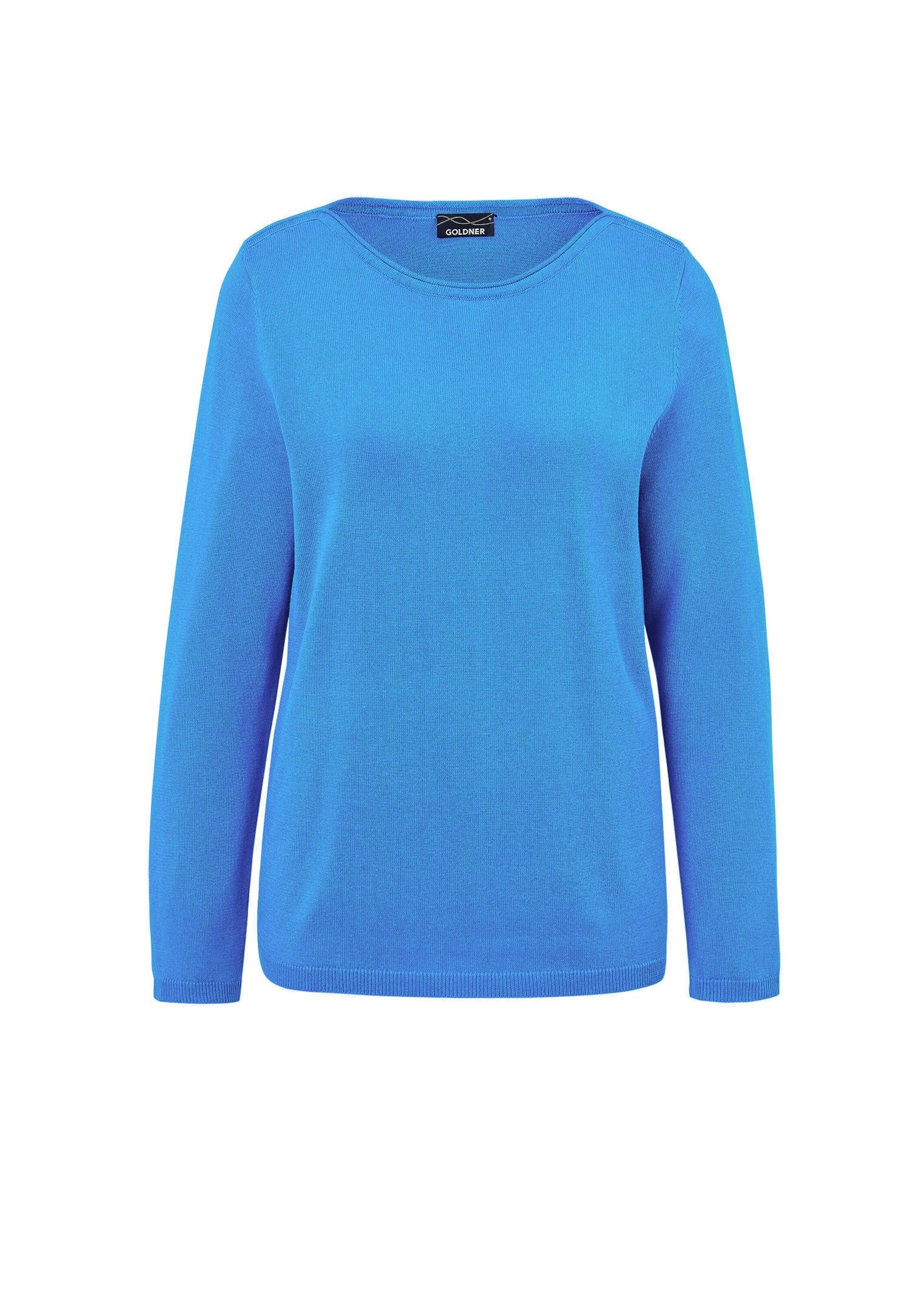 GOLDNER Strickpullover "Kurzgröße Pullover mit U-Boot-Ausschnitt aus Baumwoll-Viskose-Mix" keine/nicht relevant