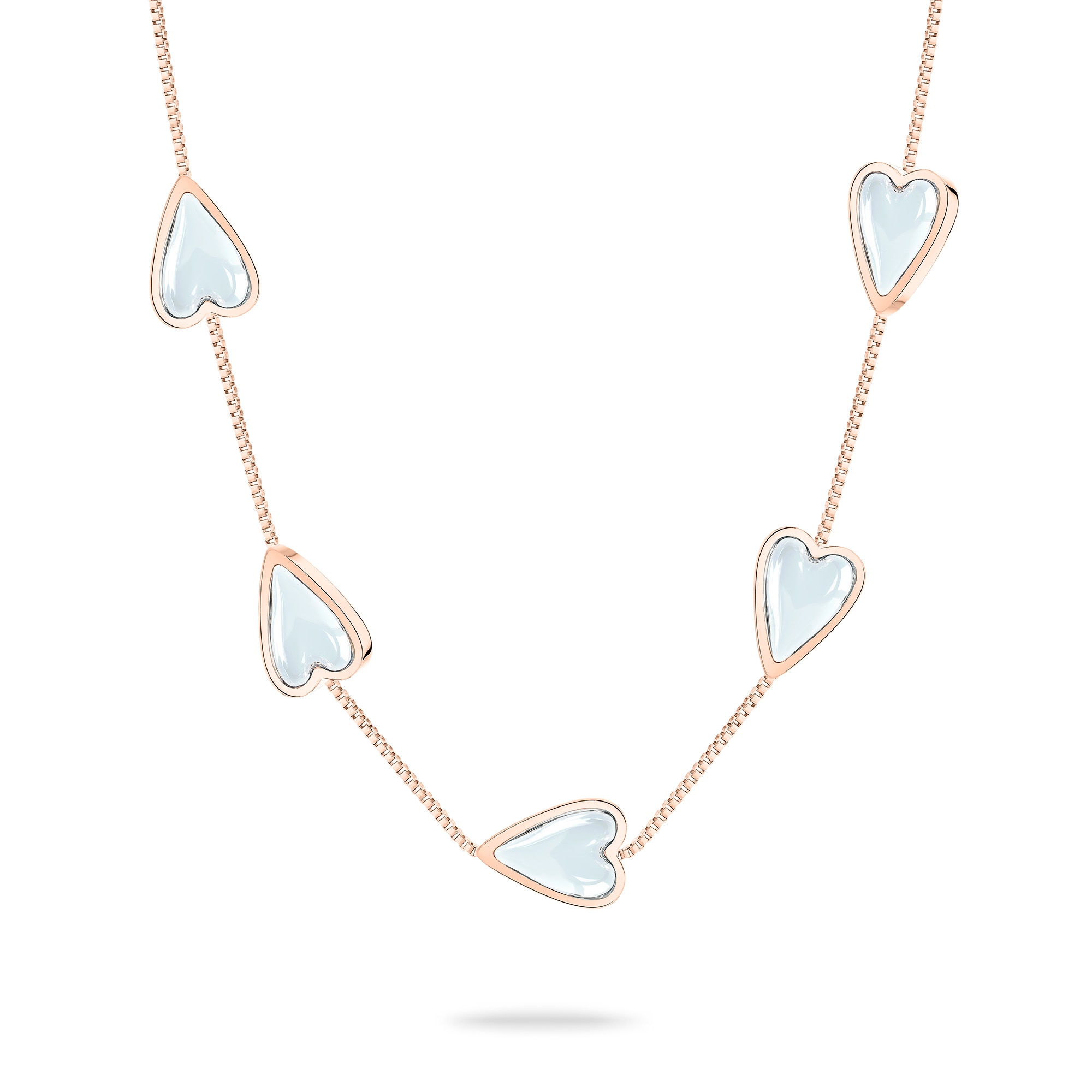 Liebeskind Berlin Edelstahlkette »Schmuck Geschenk Halskette Glass Heart« mit Glasstein