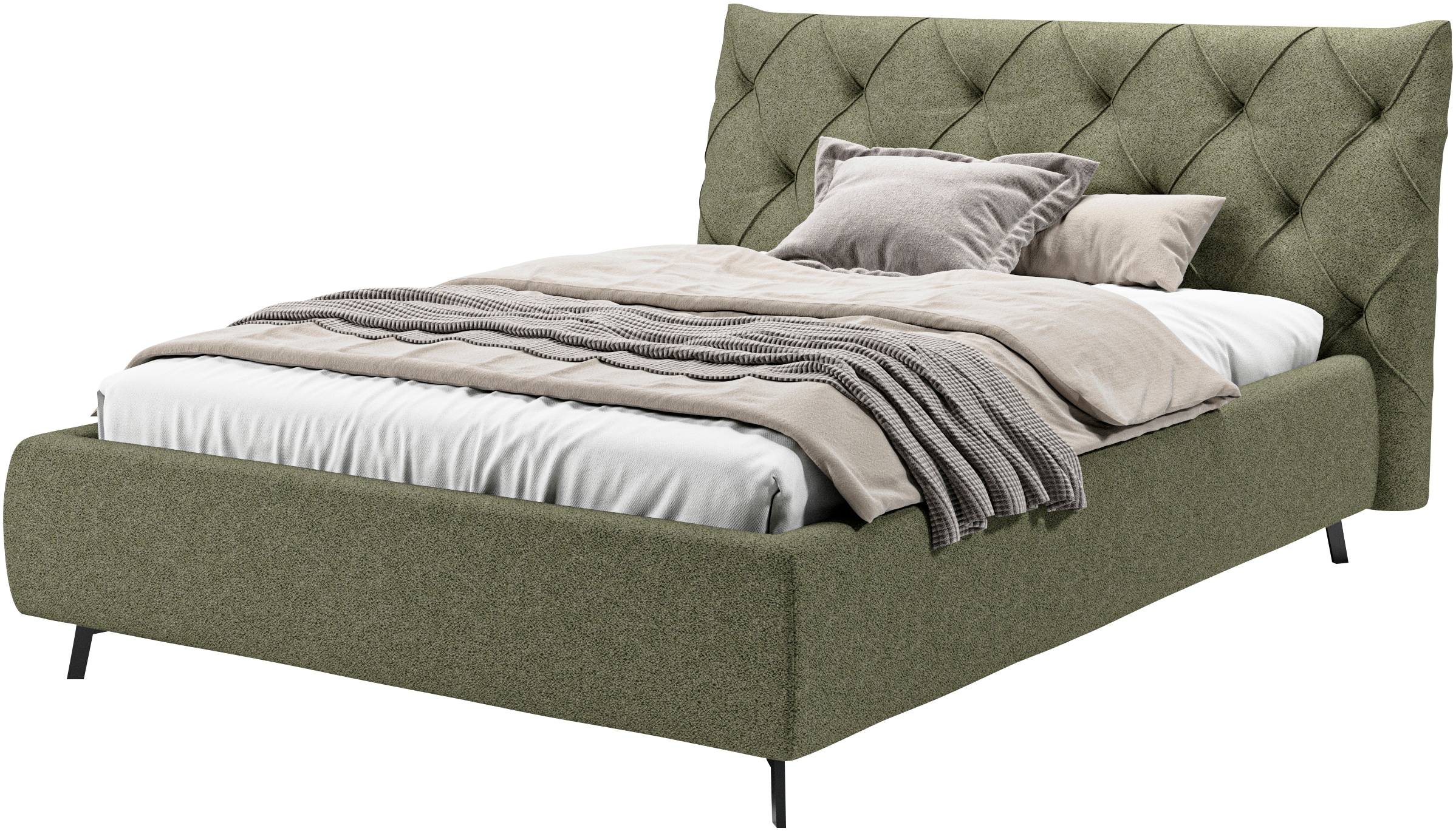 Home affaire "Elloree, in 4 Breiten bis 200cm, auch in Leder" Kopfteilhöhe 105 cm, belastbar bis 280 kg, auch in Überlänge 220cm