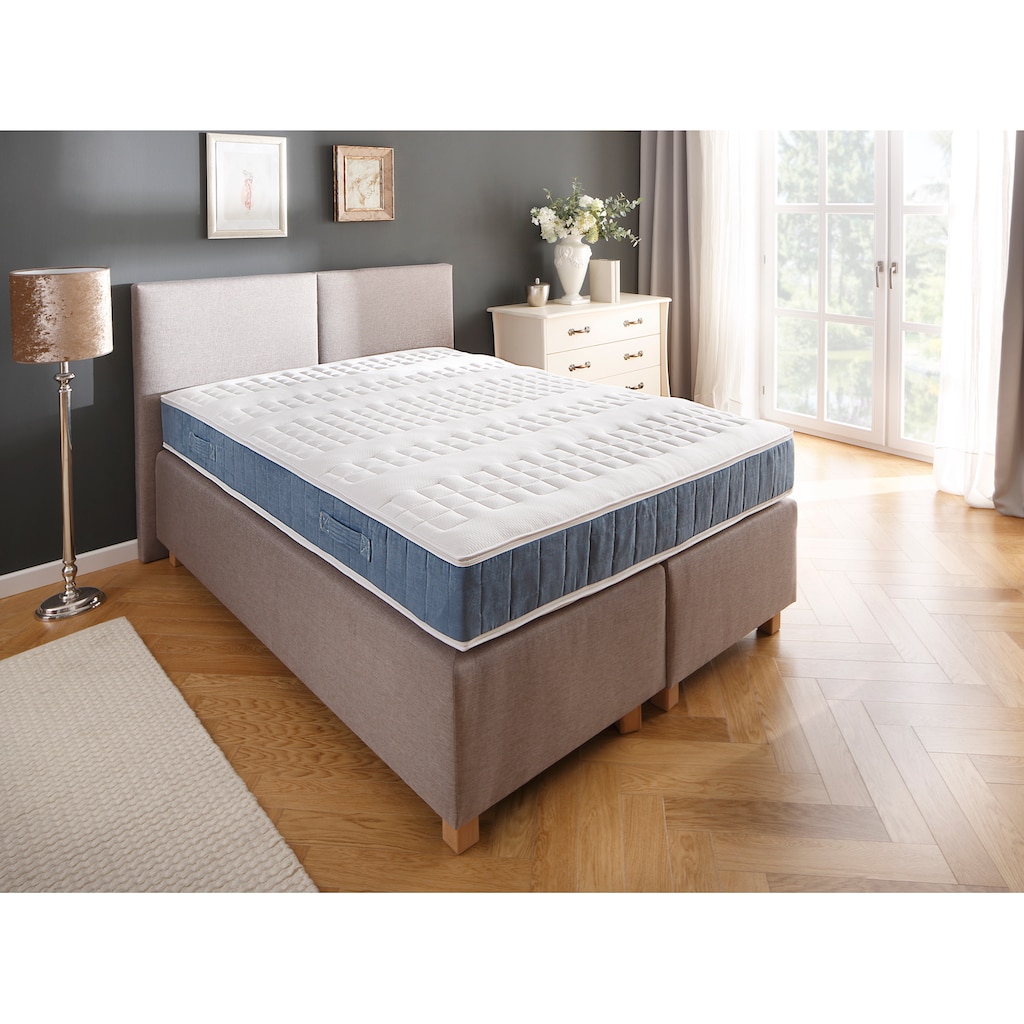 DELAVITA Boxspringmatratze »Luther Petrol«, 24 cm hoch, Raumgewicht: 40 kg/m³, (1 St.)