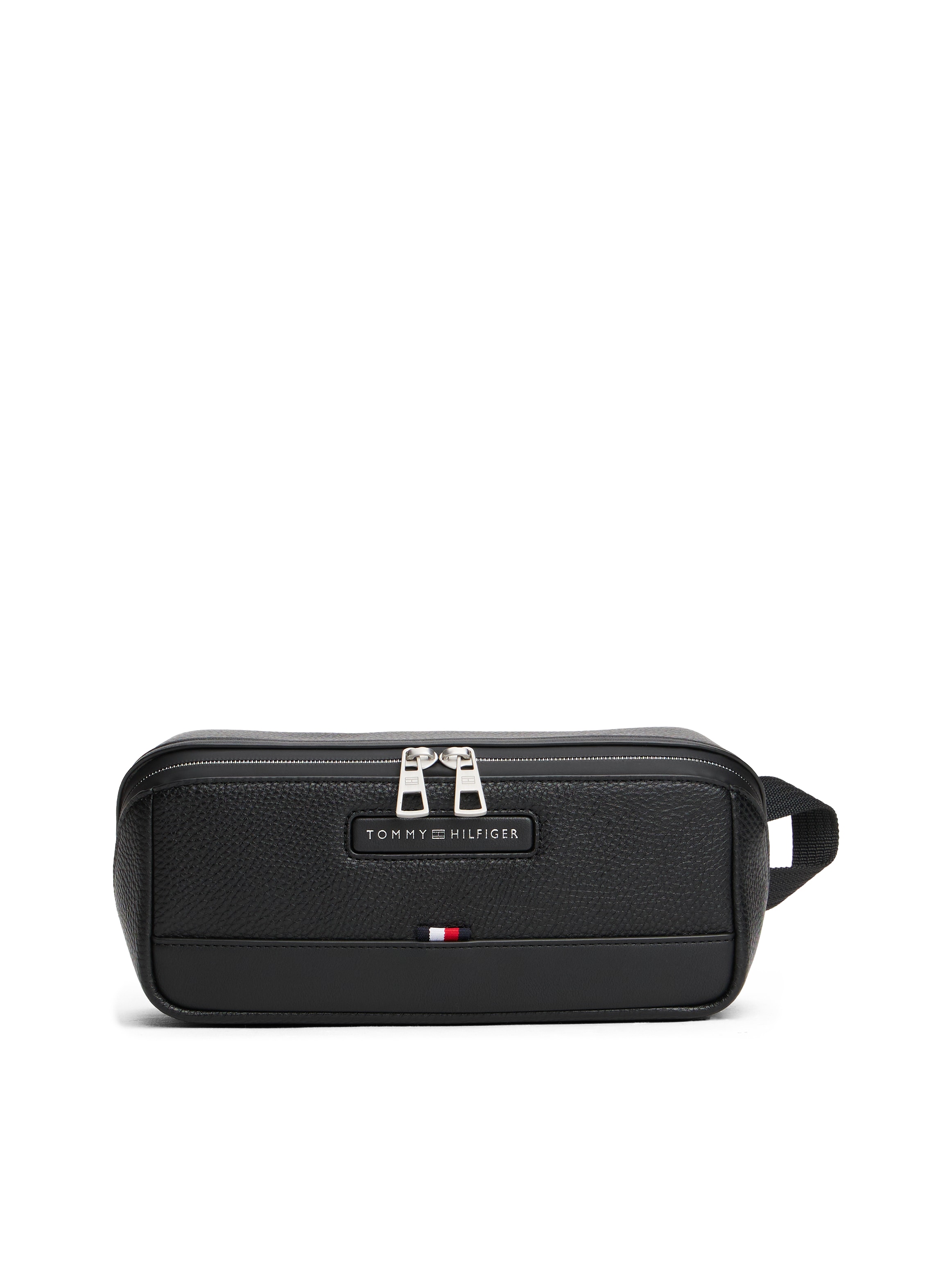 Tommy Hilfiger Kulturbeutel "TH CENTRAL WASHBAG", Unisex Kosmetiktasche, Minibag mit praktischer Handschlaufe