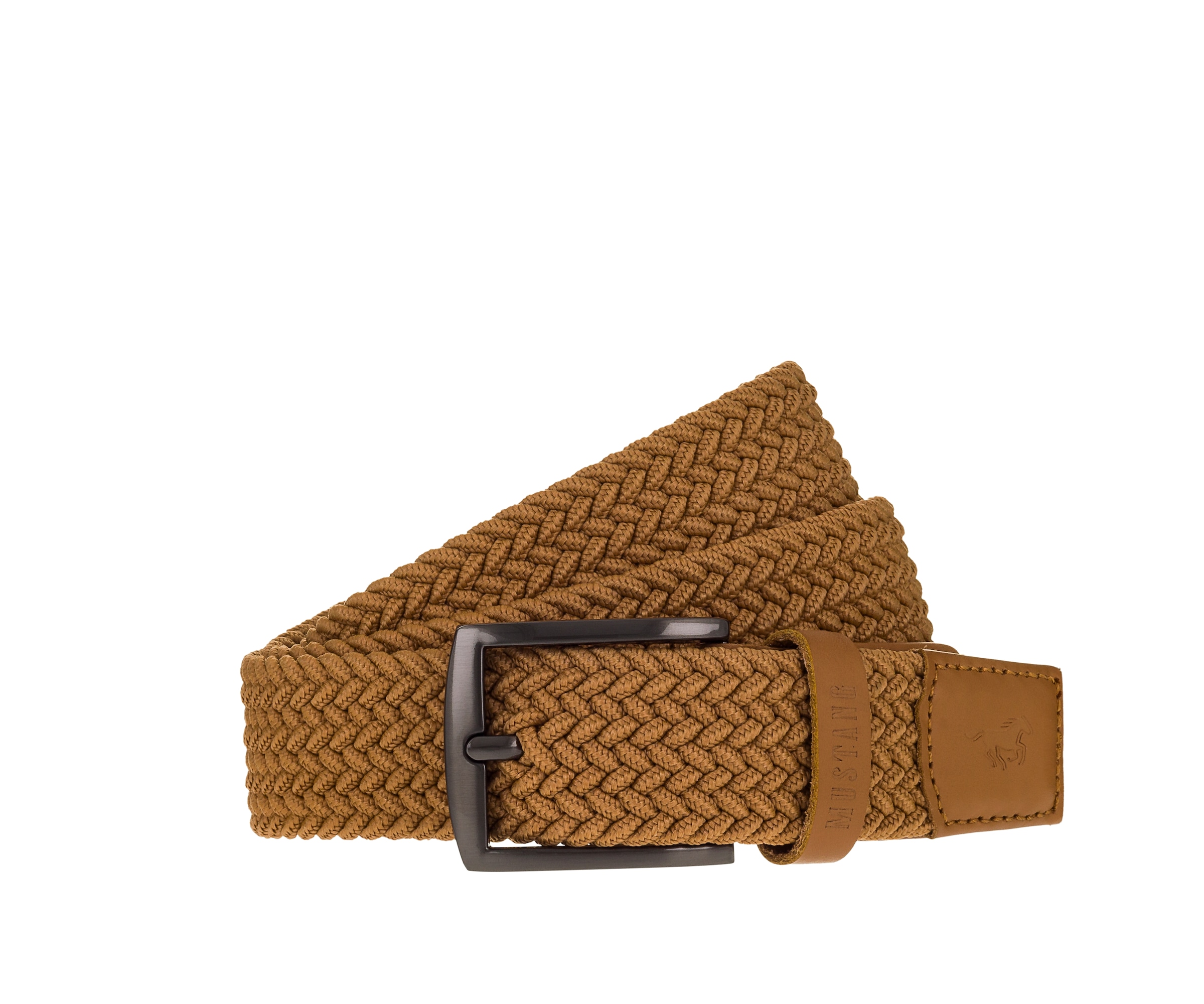 MUSTANG Stretchgürtel 3,5 cm, klassische geschwärzte Dornschließe günstig online kaufen