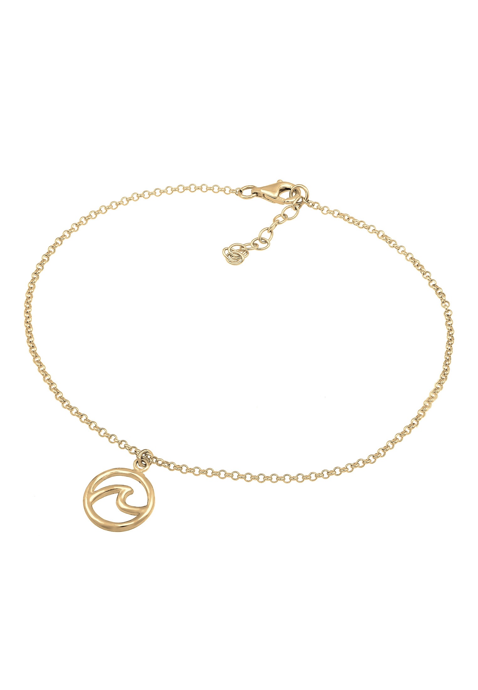 Elli Fußkette »Wellen Maritim 925 Sterling Silber«