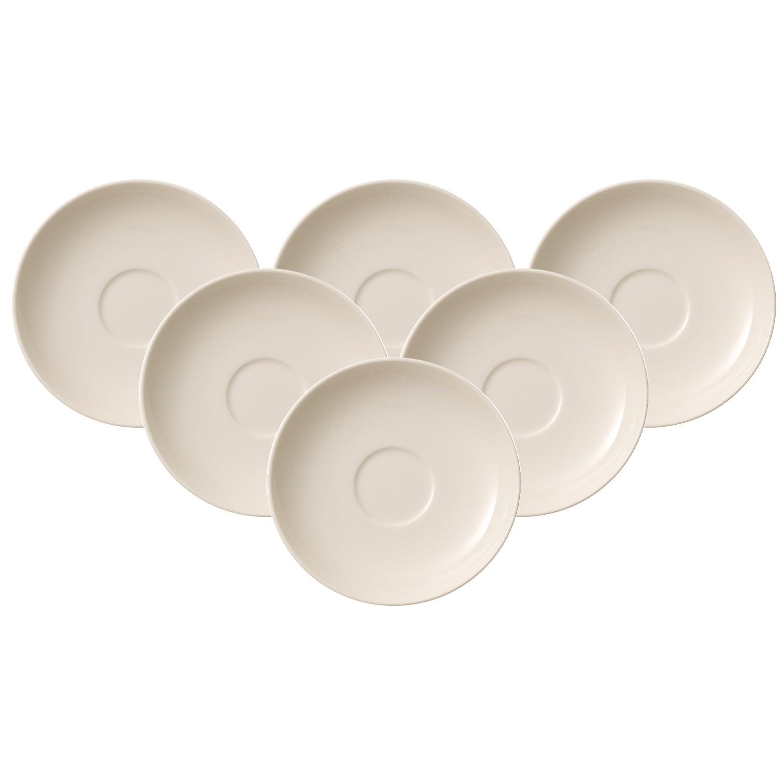 VILLEROY & BOCH Untertasse "Frühstücksuntertassen For Me ø 17,4 cm 6er Set weiß", weiß, Speiseteller