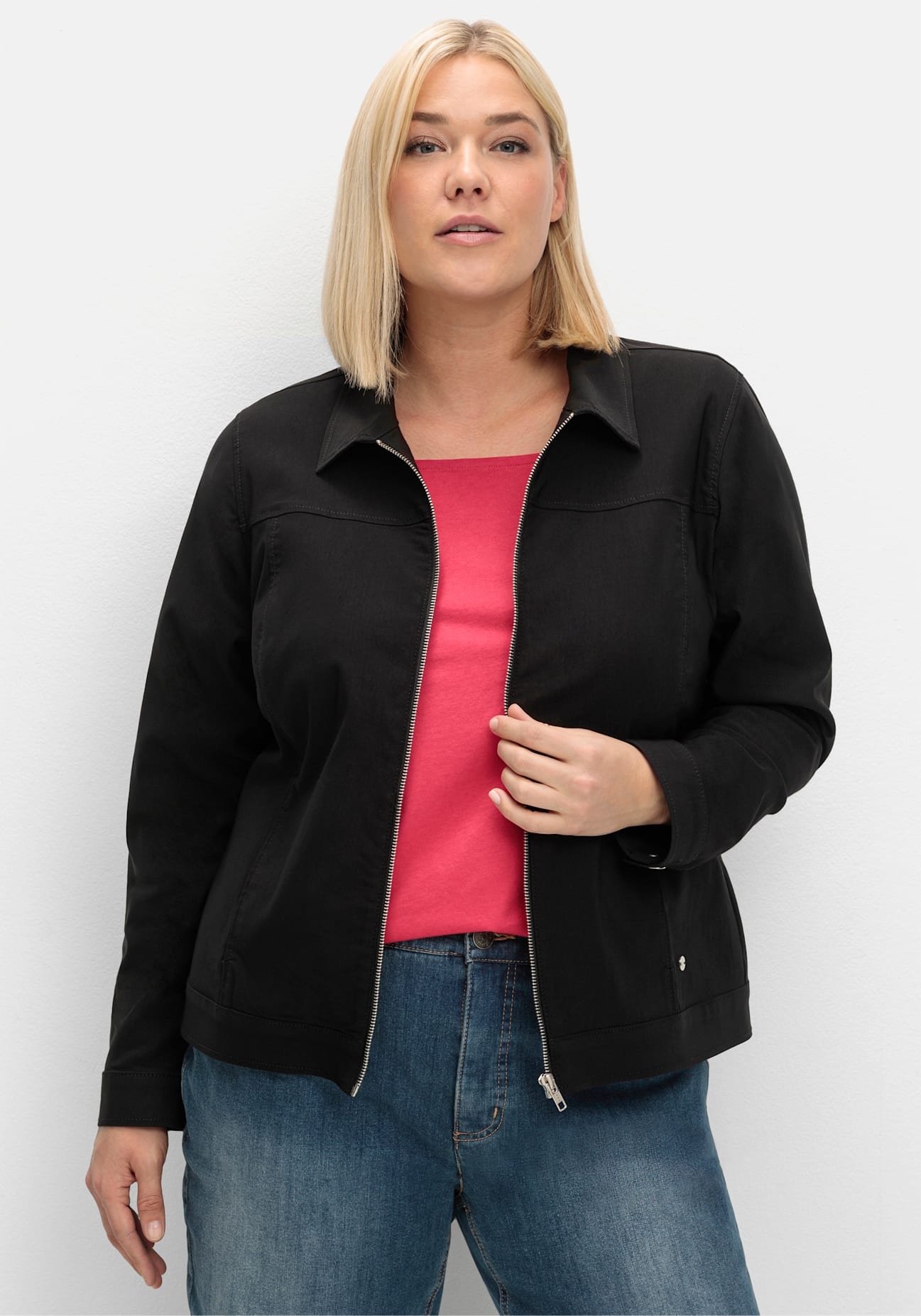 Sheego Kurzjacke, ohne Kapuze günstig online kaufen