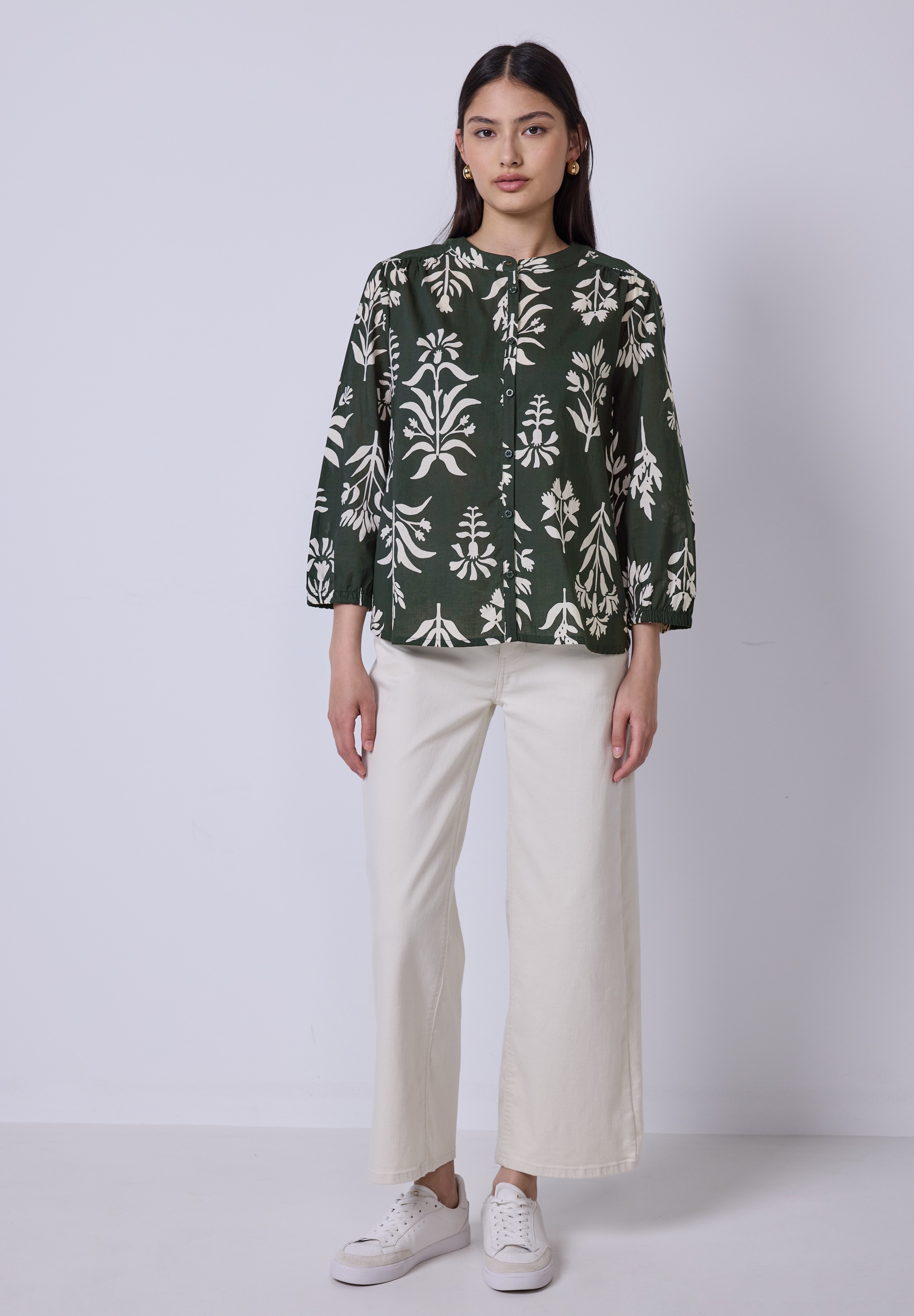 STREET ONE STUDIO Klassische Bluse, aus reiner Baumwolle
