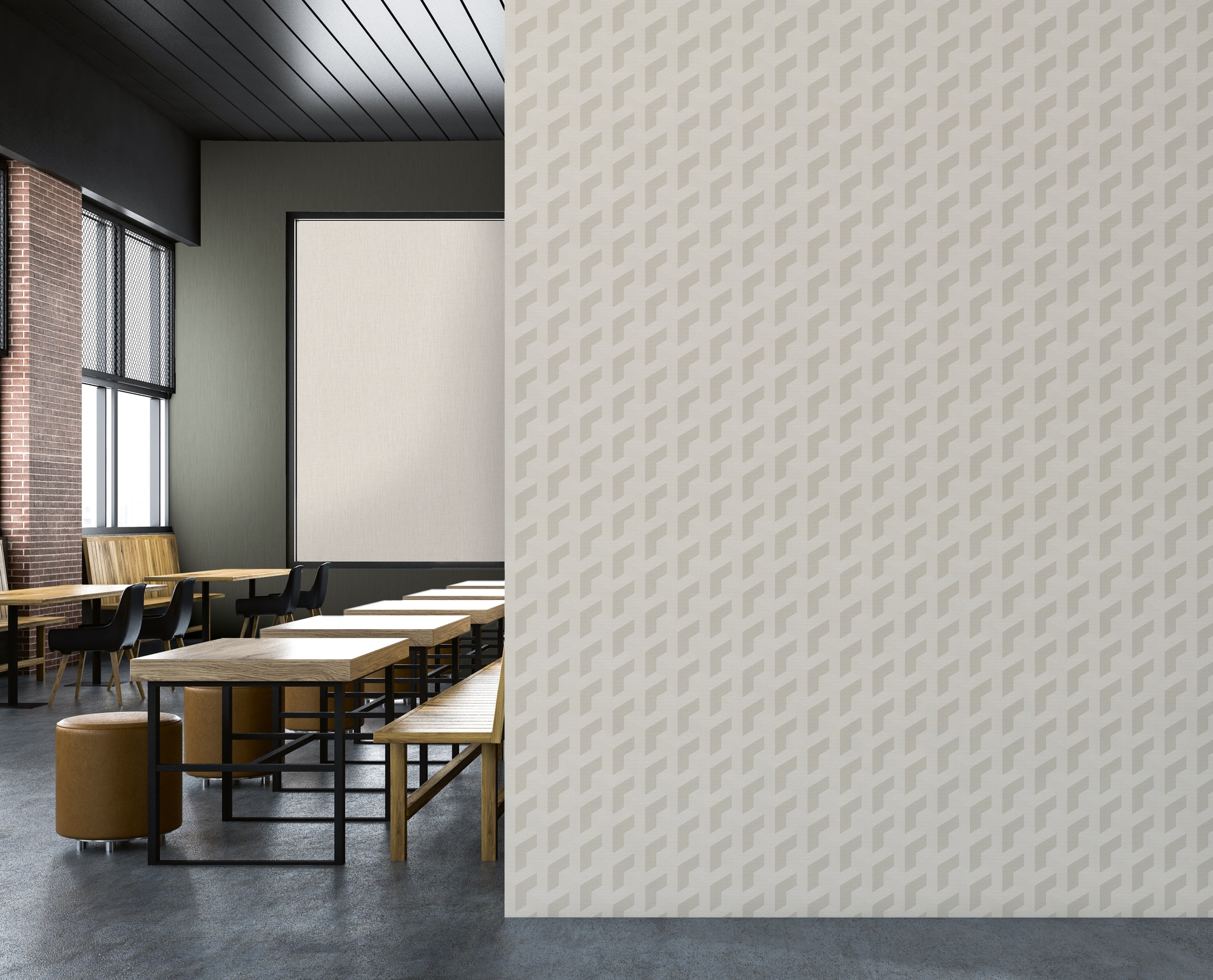 living walls 1100000002199 "3D-Tapete Würfelmuster - Geometrische Vliestapete" leicht glänzend strukturiert