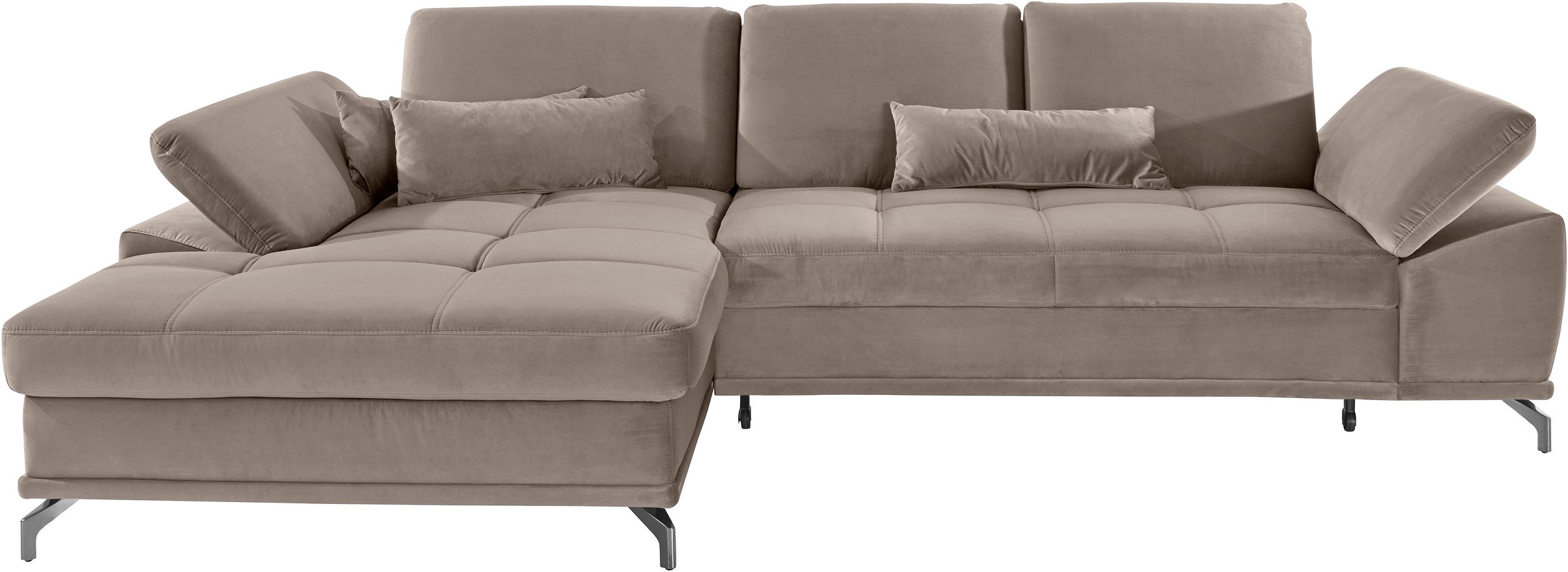 PLACES OF STYLE Ecksofa "Costello L-Form, B: 301 cm mit Sitztiefen-, Armtei günstig online kaufen