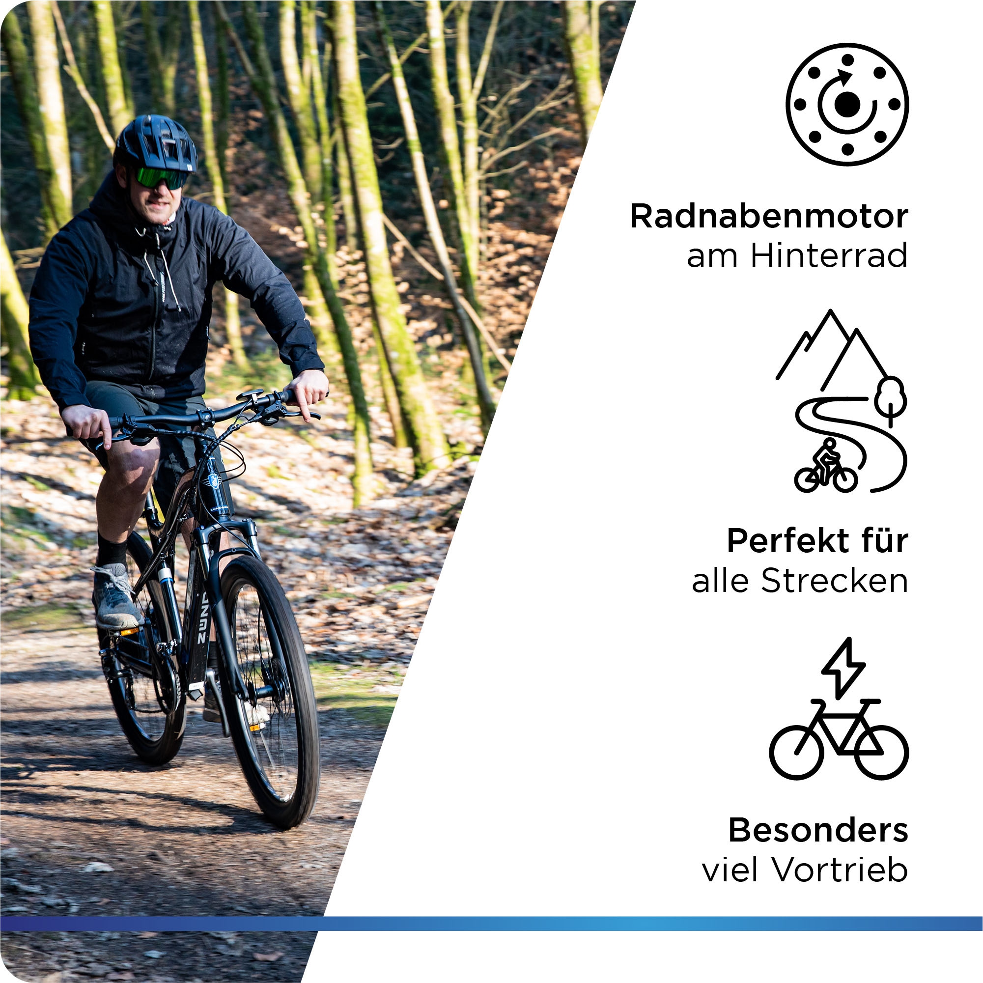 Zündapp E-Bike »Z898«, 24 Gang, Heckmotor 250 W, E-Bike E Mountainbike 27,5 Zoll Pedelec 170 - 190 cm Hardtail MTB
