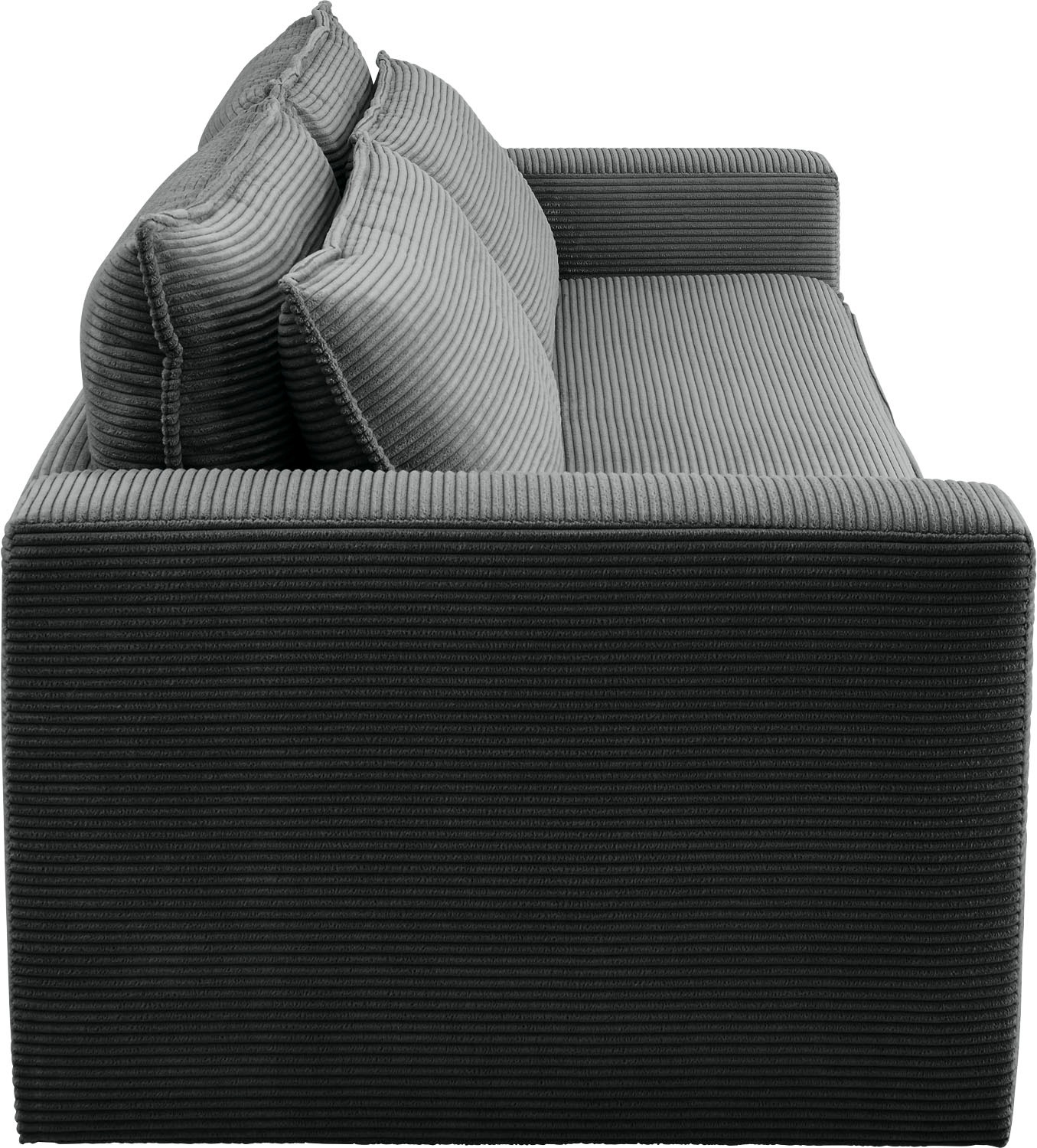 Places of Style Sitzgruppe »PIAGGE«, (2 tlg.), 3-Sitzer-Sofa mit Bettfunktion und Loveseat-Hocker im Set