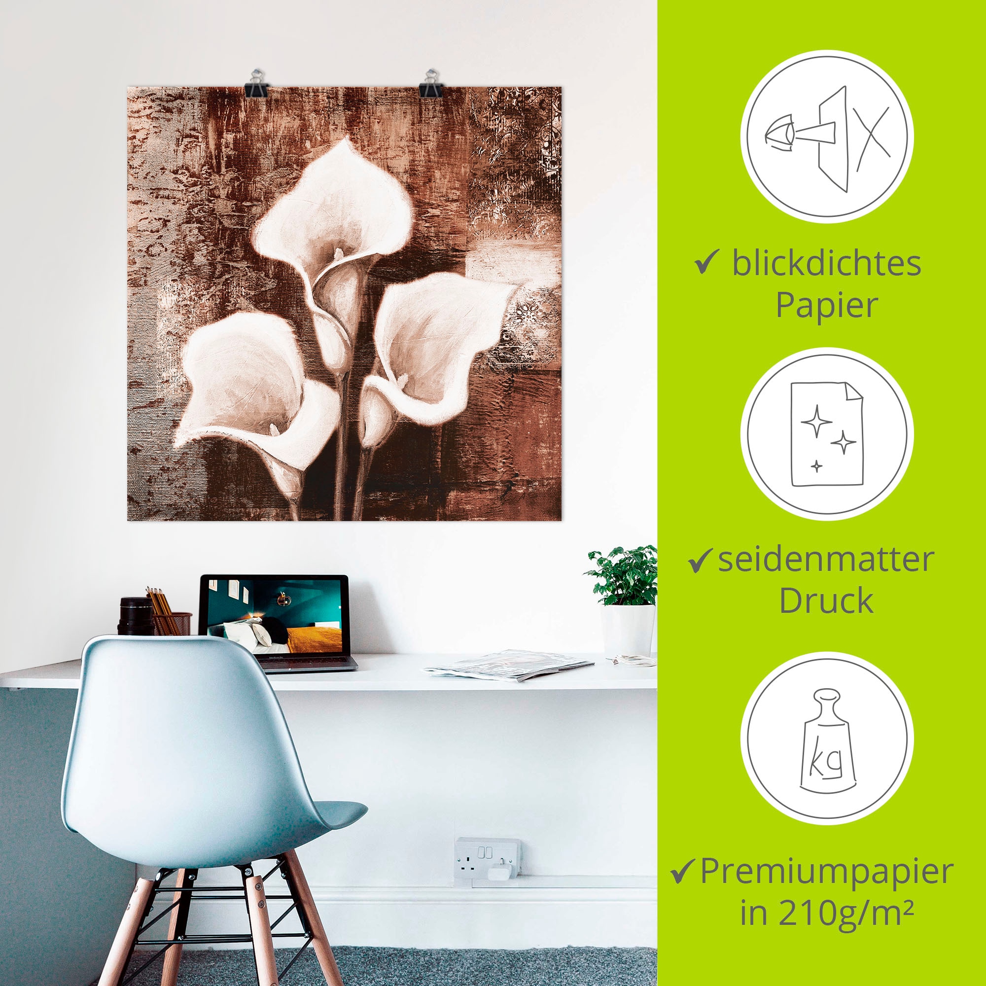 Artland »Antike Callas - braun« Blumen 1 Stk. tlg. ohne Rahmen