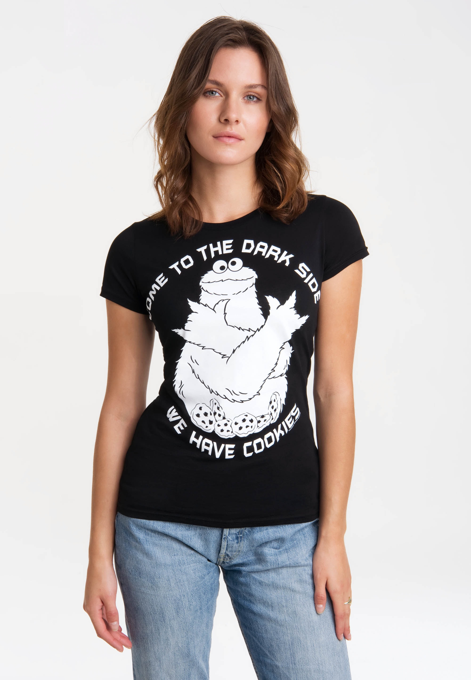 LOGOSHIRT T-Shirt »Sesamstrasse - Krümelmonster Dark Side«, mit lizenziertem Print
