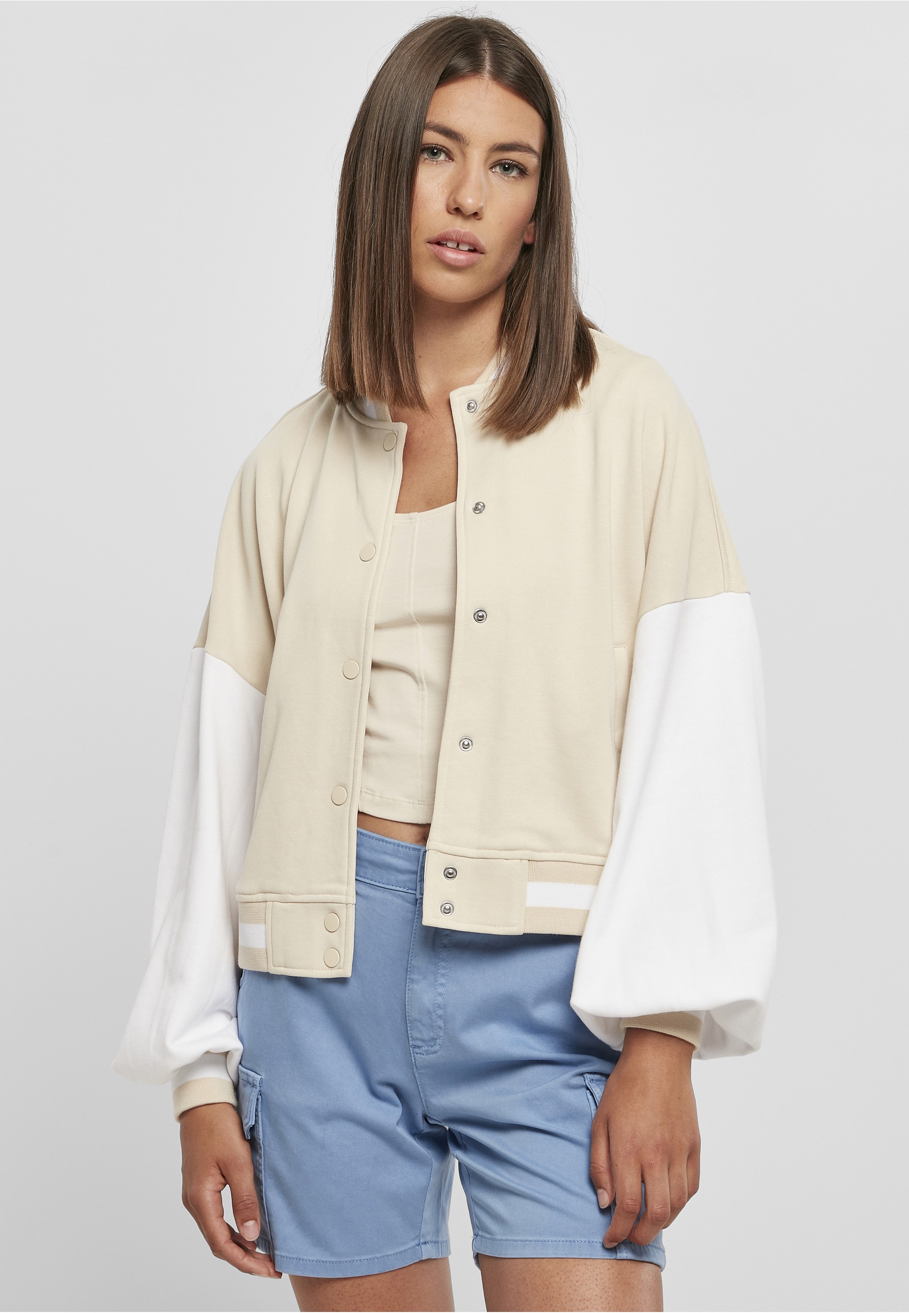 URBAN CLASSICS Collegejacke »Urban Classics Damen« 1 Stk. tlg. ohne Kapuze