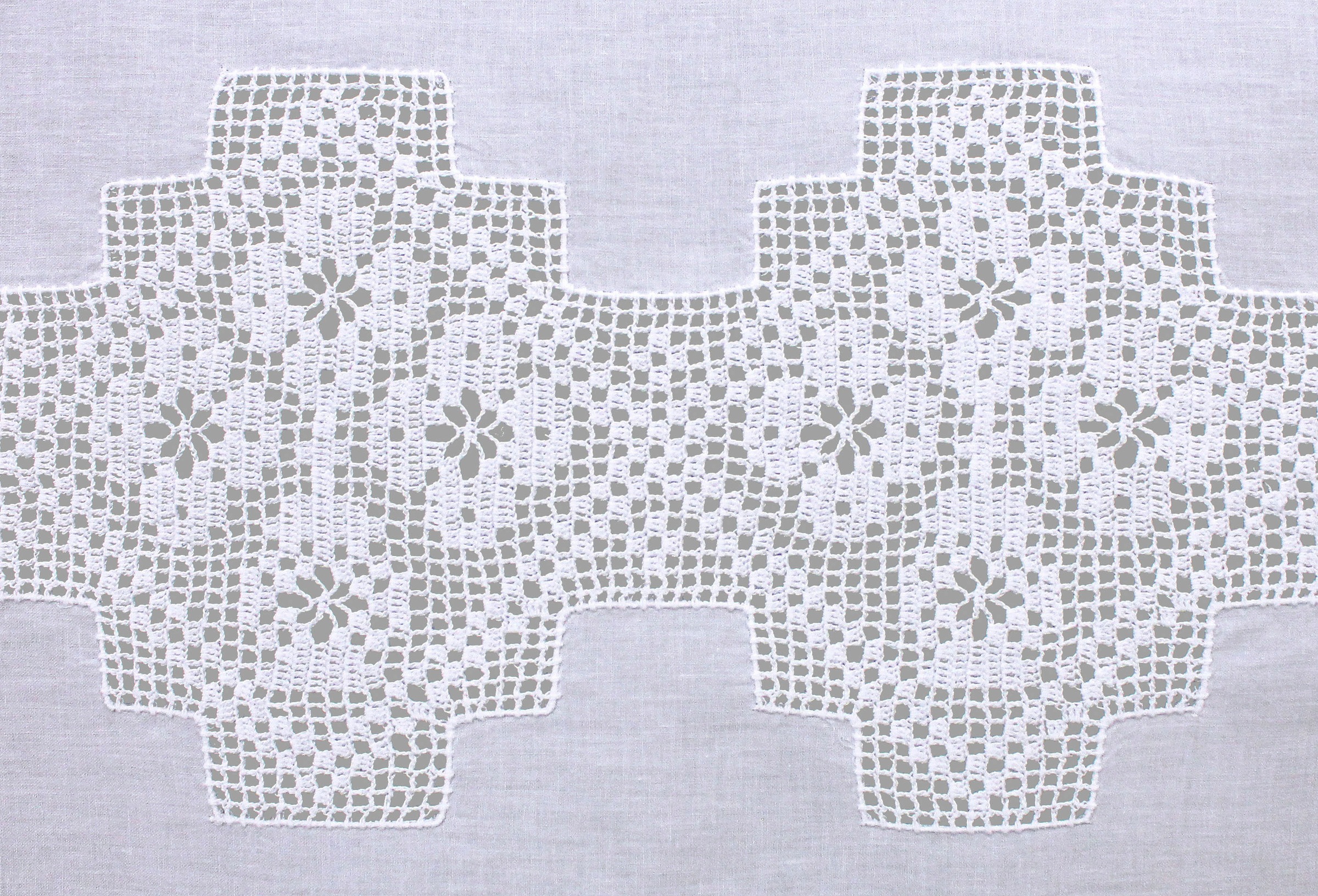 HOSSNER - ART OF HOME DECO Querbehang »Bondone«, (1 St.), Häkelspitze - ECHTE Handarbeit