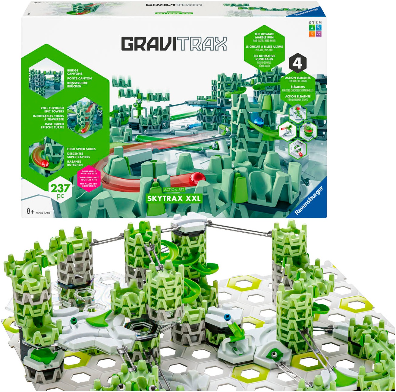 Ravensburger Kugelbahn-Bausatz »GraviTrax Action-Set XXL Skytrax«, Made in Europe