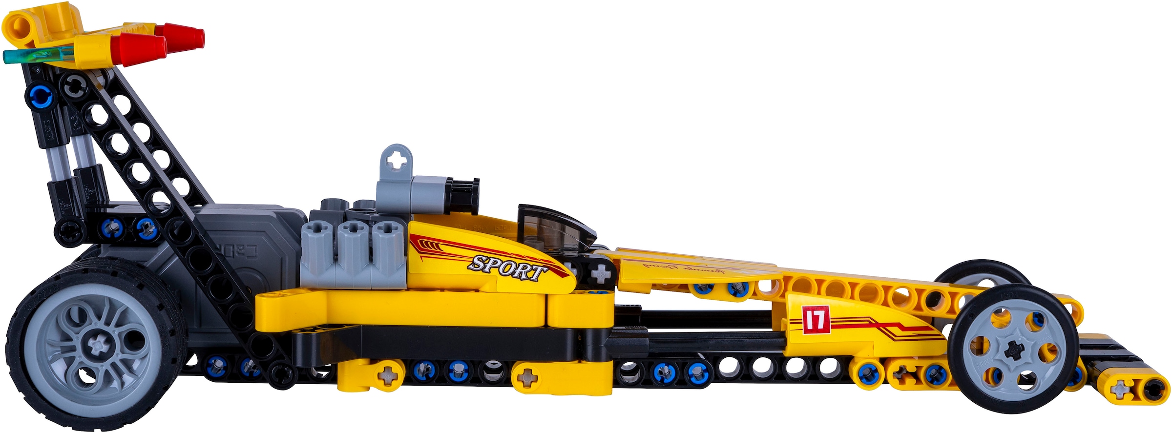 Jamara Konstruktions-Spielset »CaDA, Drag Racing gelb Bricks«, (151 St.)