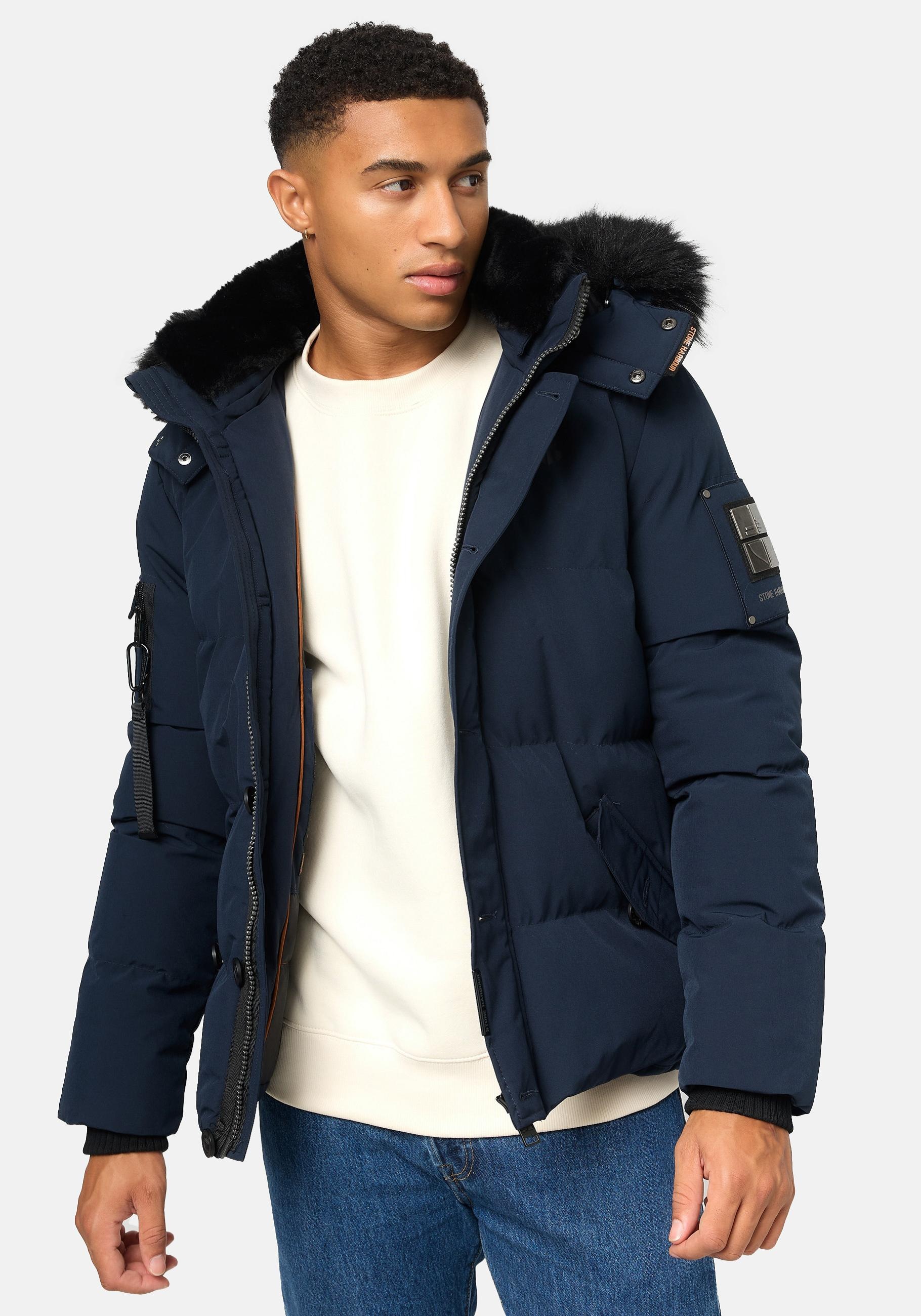 Stone Harbour Winterjacke »Halvaar«, mit Kapuze, stylischer Winterparka mit abnehmbarer Kapuze