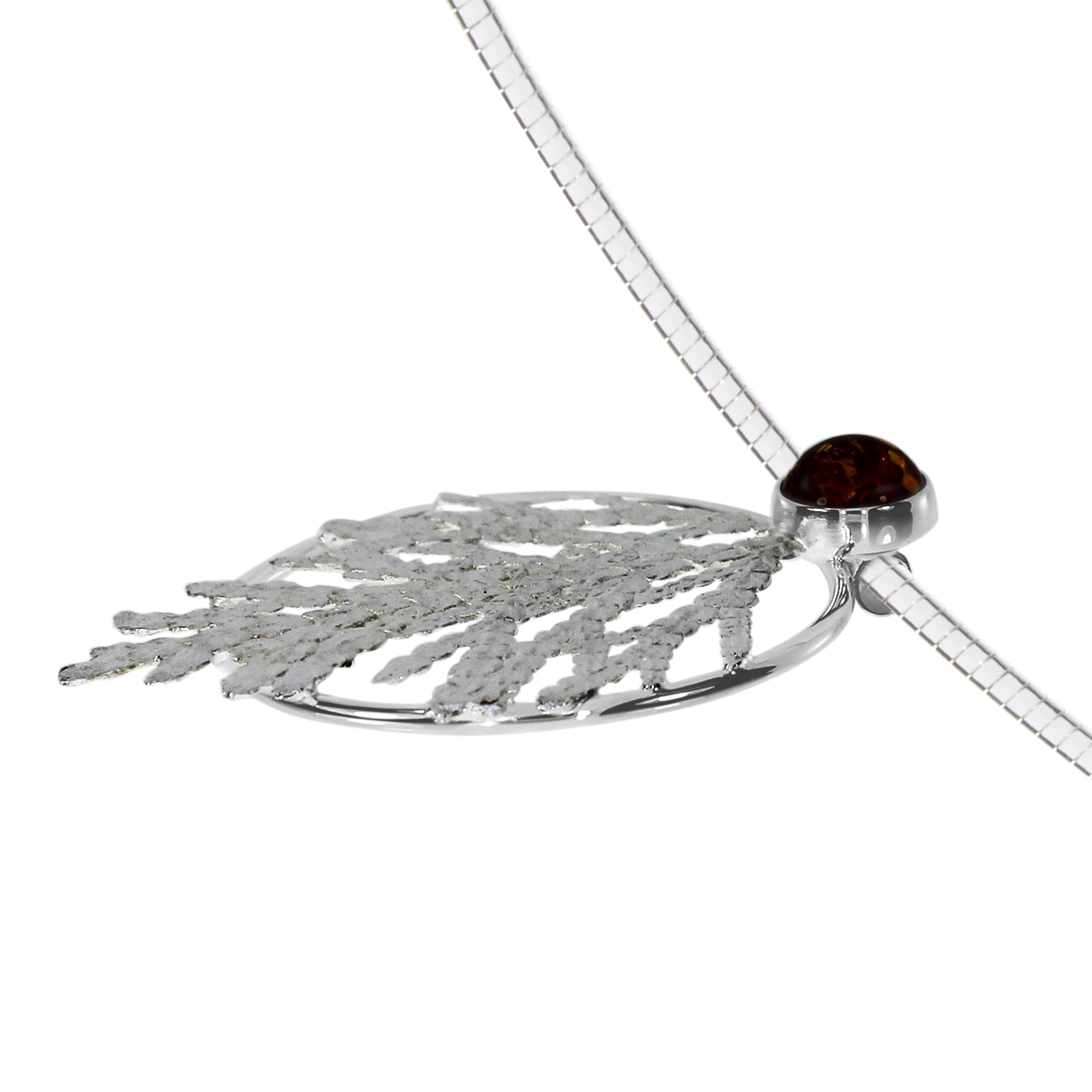 OSTSEE-SCHMUCK Kette mit Anhänger »- Gleiter Lebensbaum-Julia's Garten - Silber 925/000 - Bernstein«