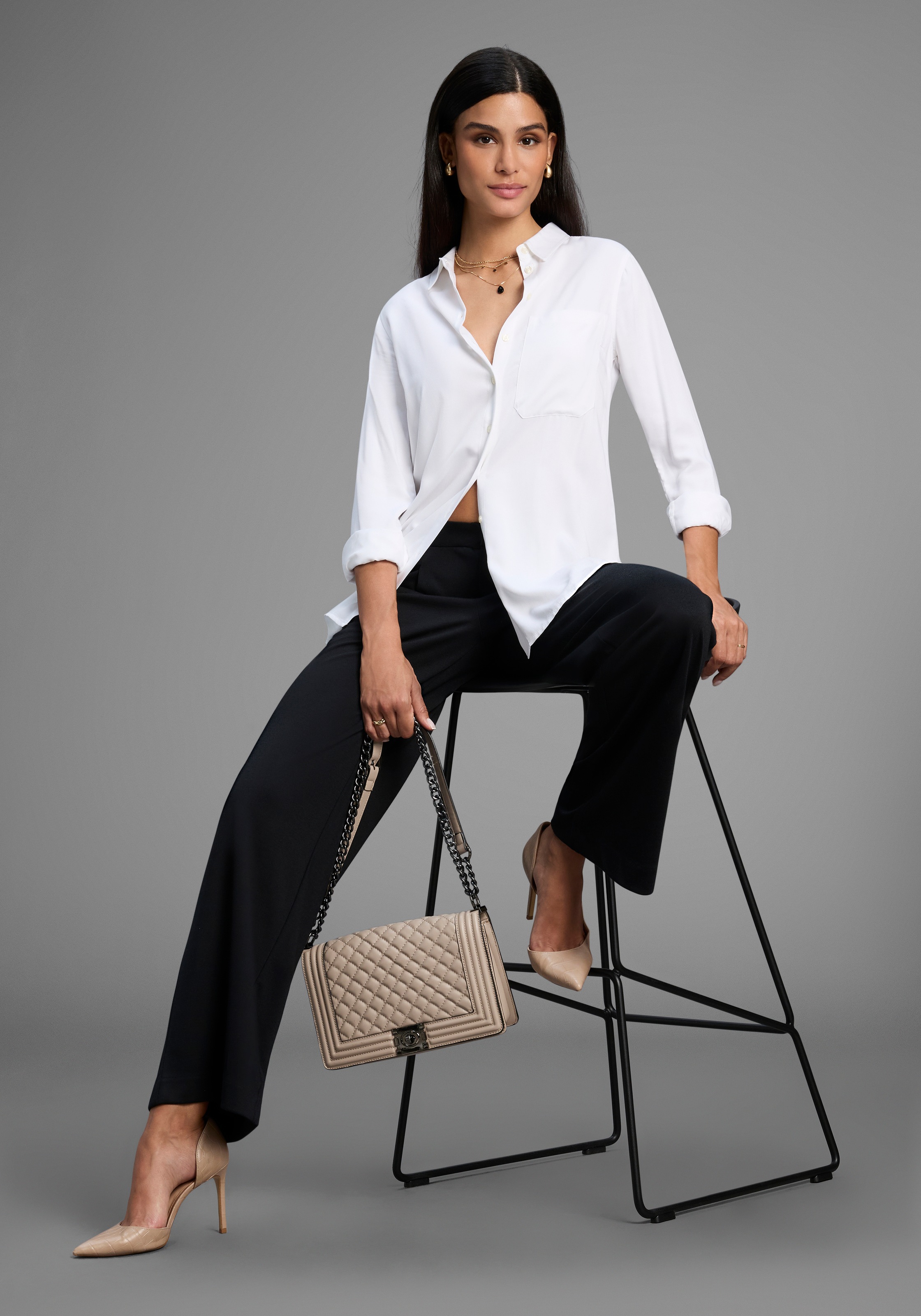 Laura Scott Wirkhose, aus elastischer Milano-Ware