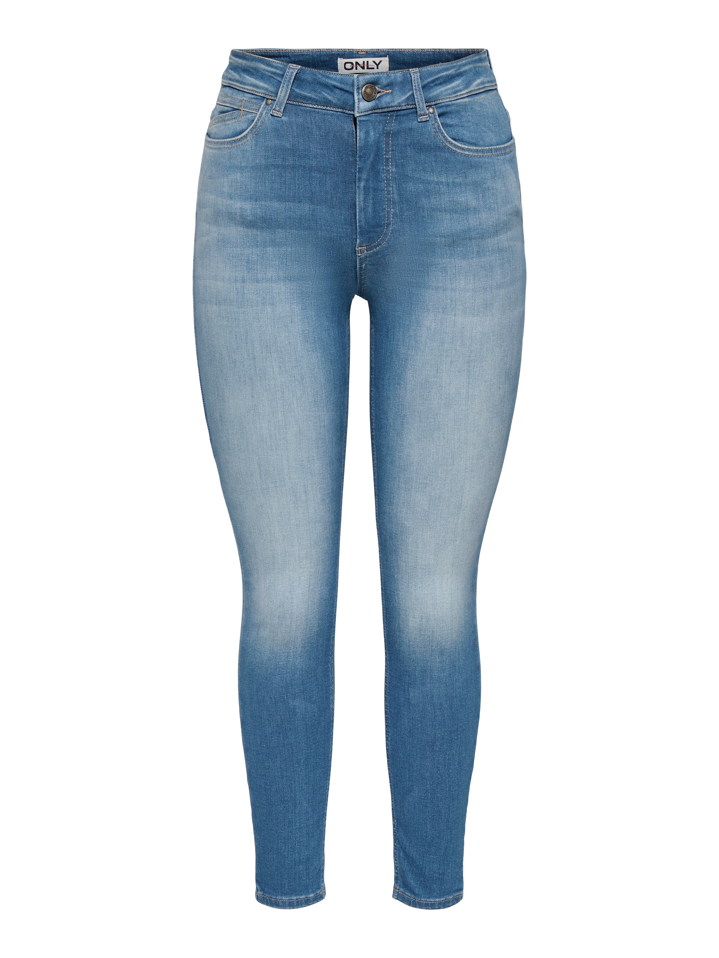Only Skinny-fit-Jeans "Onlblush Hw Skinny Ank Dnm" Baumwollmischung, Skinny Fit