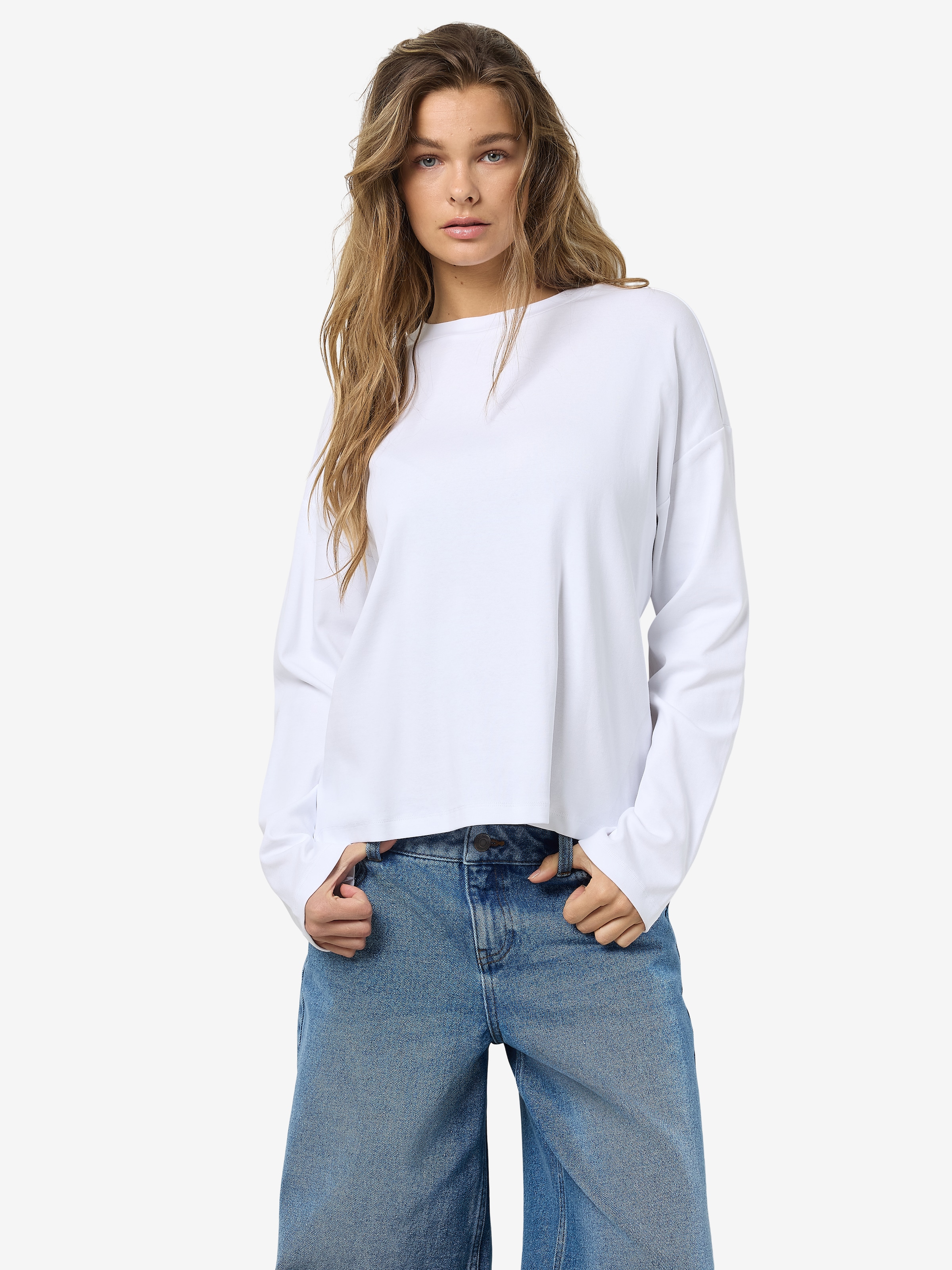 Noisy may Langarmshirt "NMMOCCA L/S REGULAR FIT TOP JRS FWD NOOS" günstig online kaufen